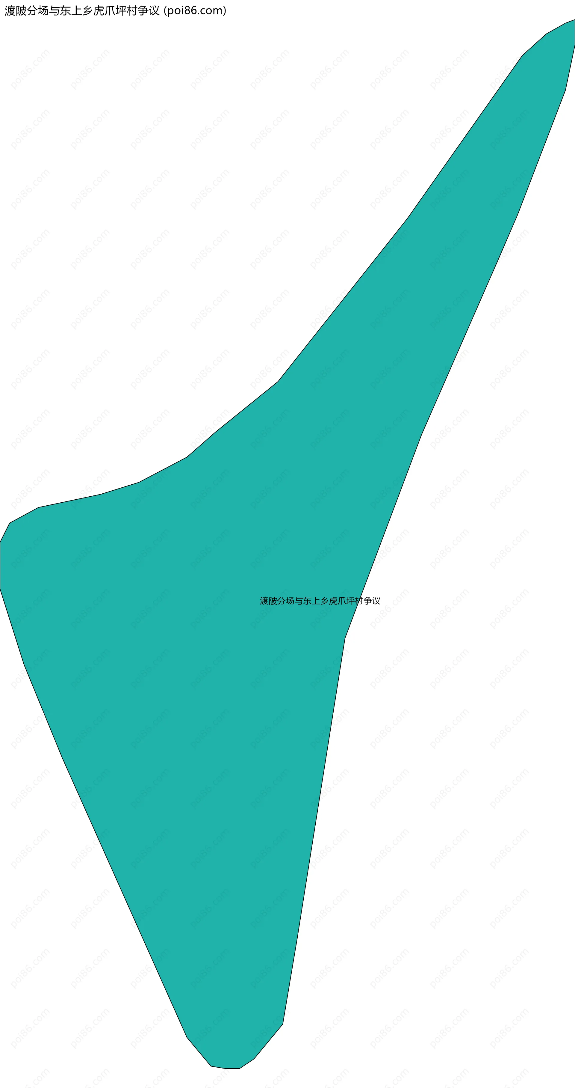 渡陂分场与东上乡虎爪坪村争议边界地图