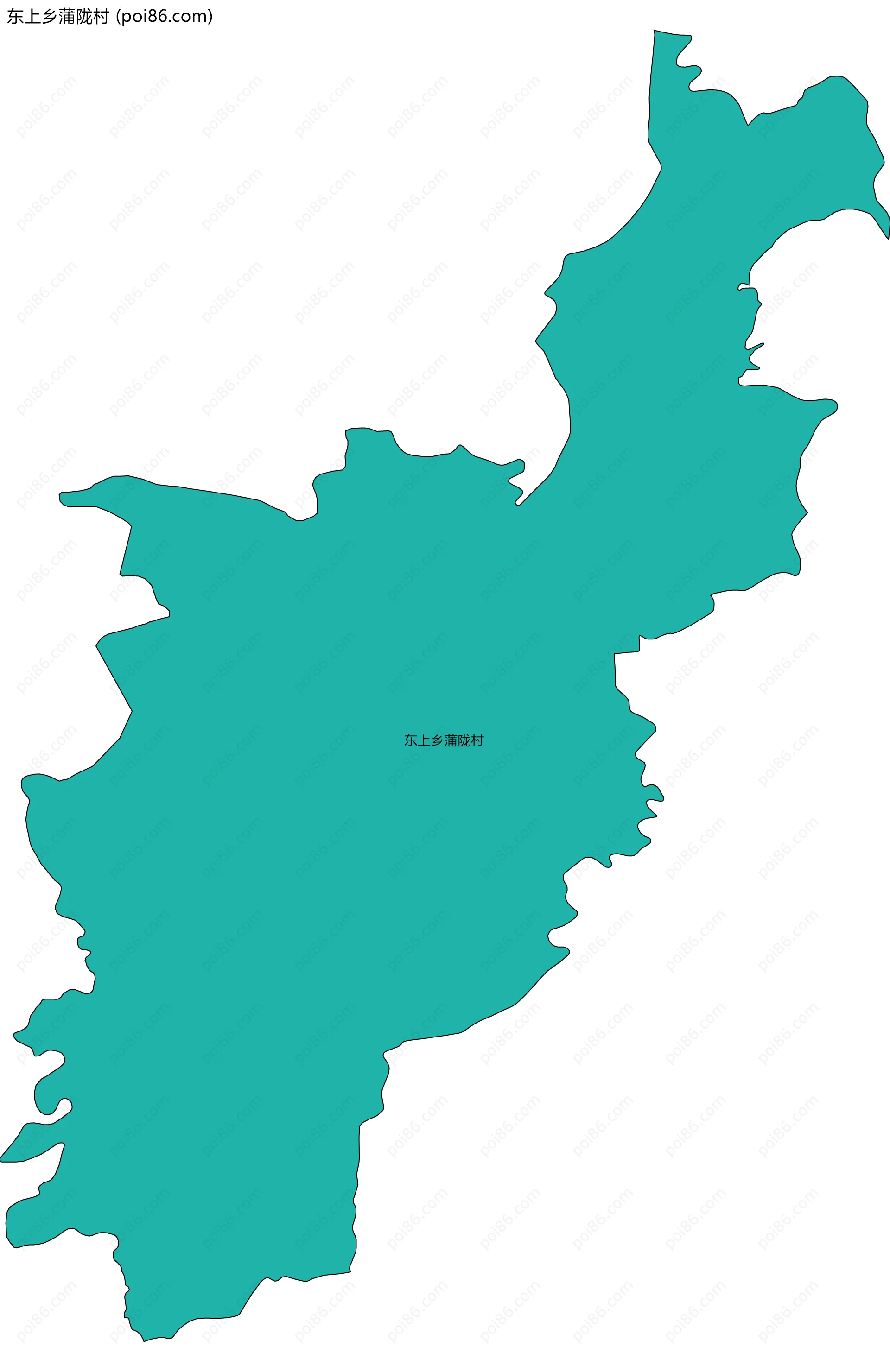 东上乡蒲陇村边界地图