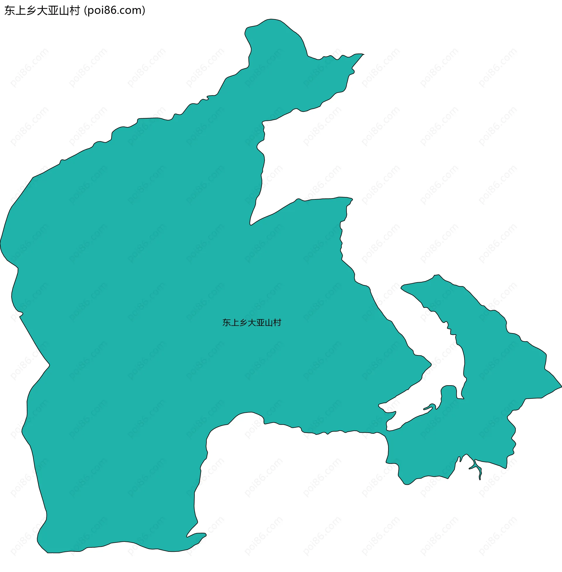 东上乡大亚山村边界地图