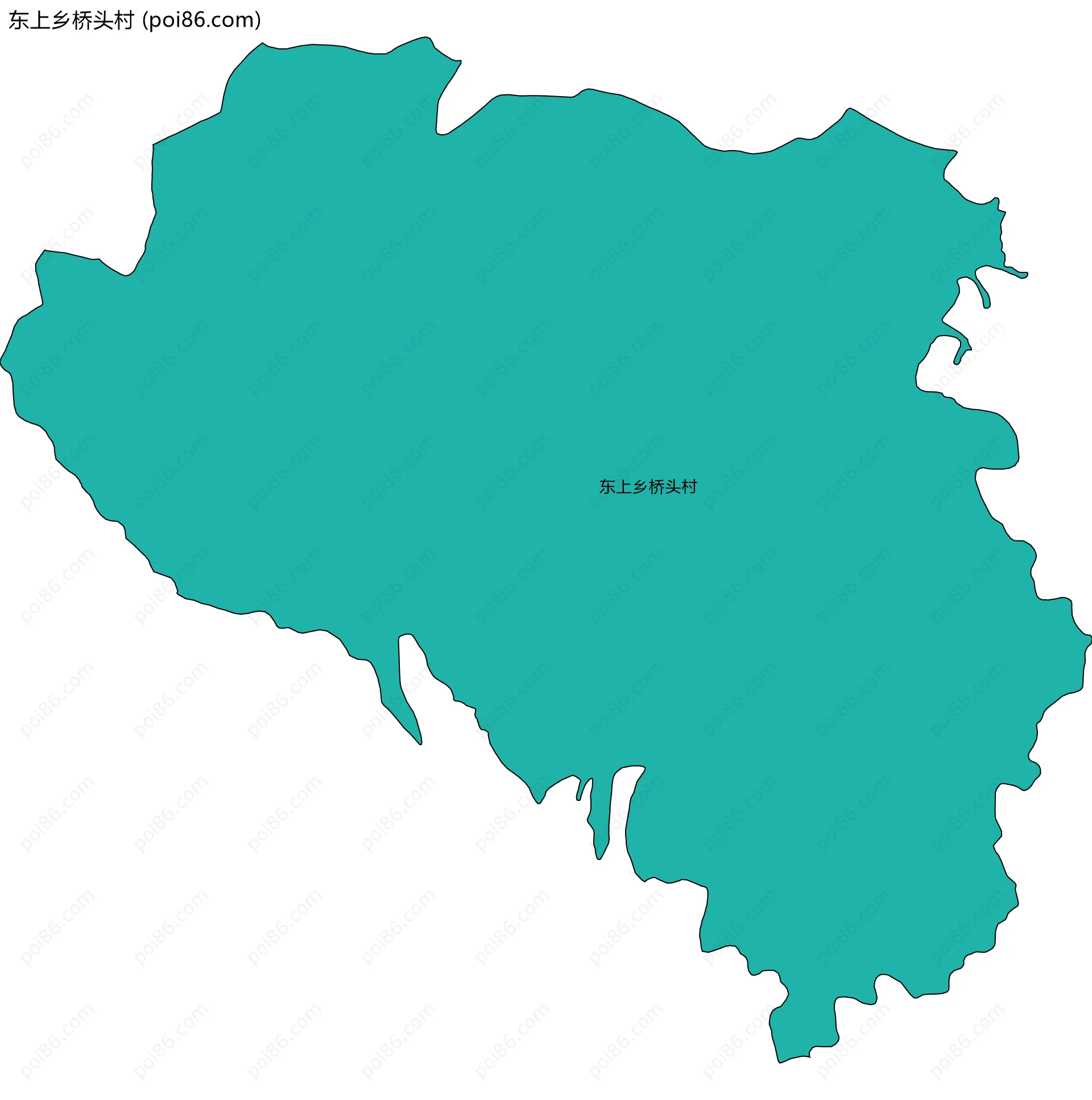 东上乡桥头村边界地图