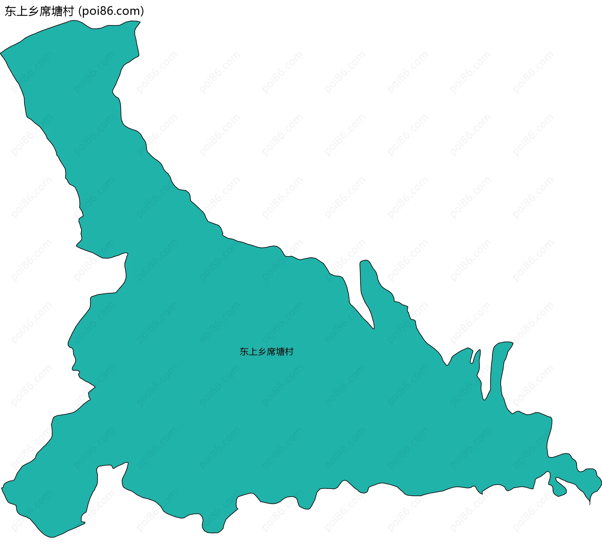 东上乡席塘村边界地图