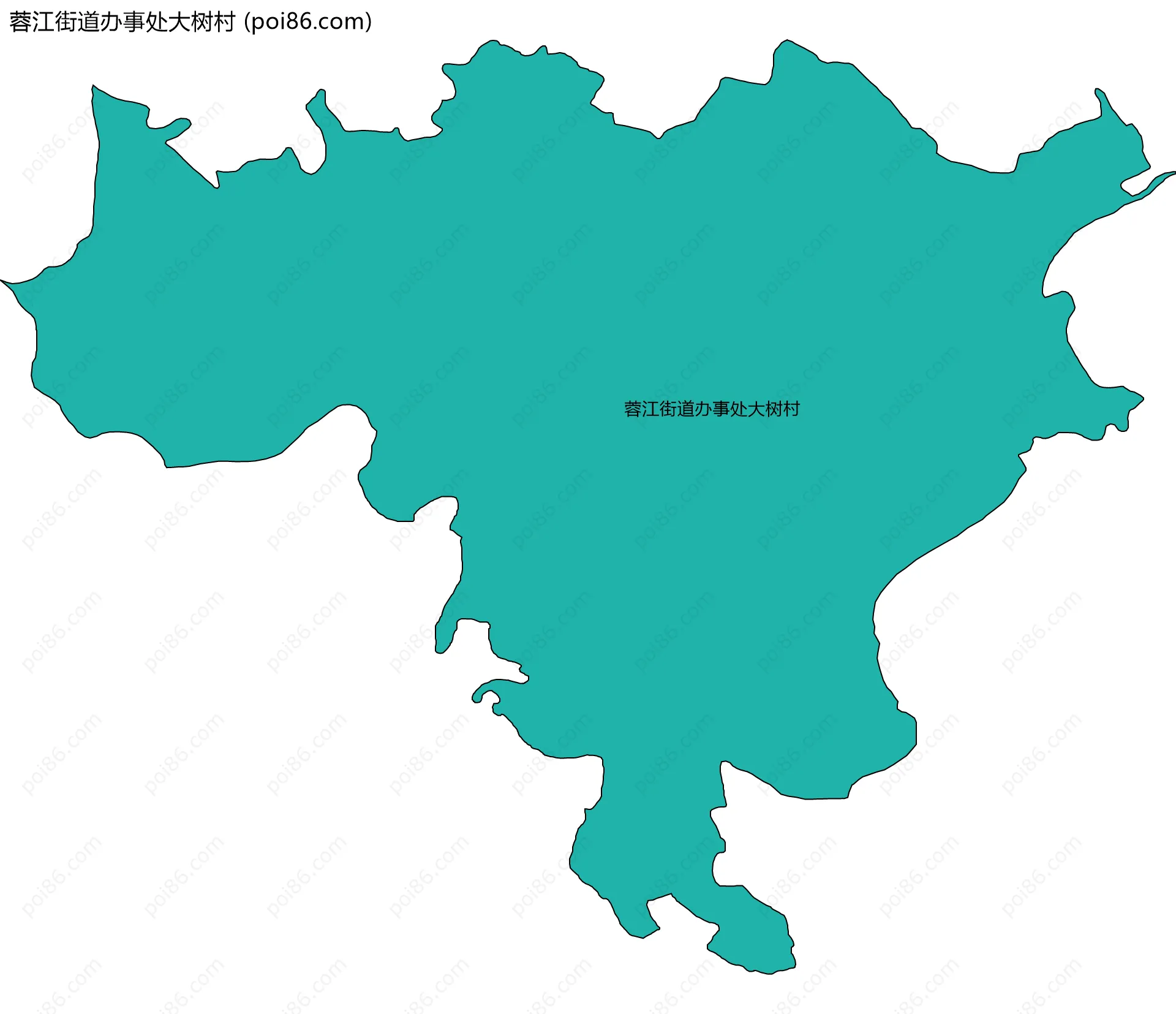 蓉江街道办事处大树村边界地图