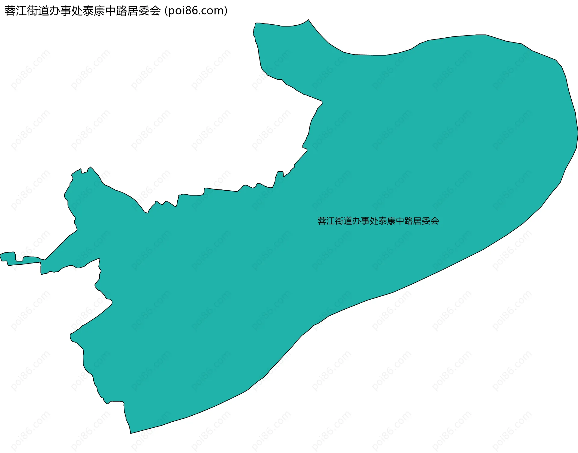 蓉江街道办事处泰康中路居委会边界地图