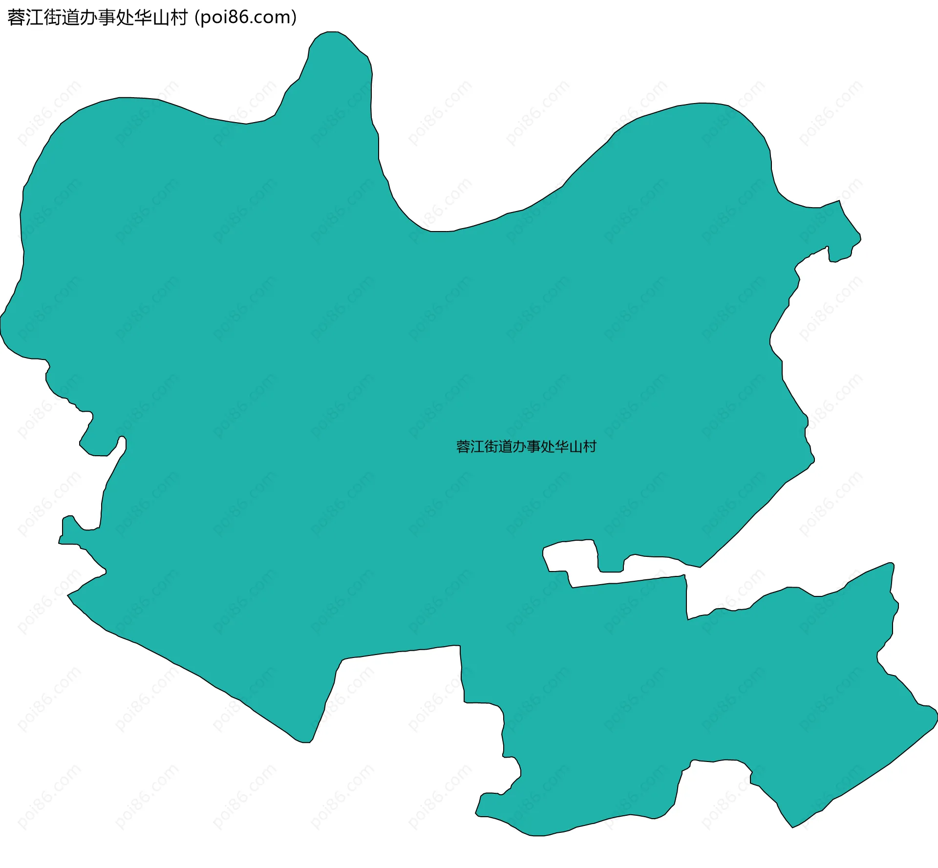 蓉江街道办事处华山村边界地图