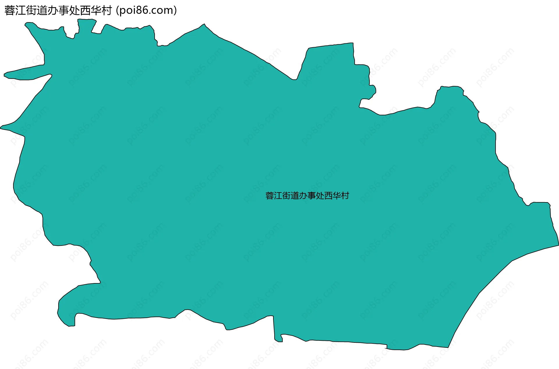 蓉江街道办事处西华村边界地图