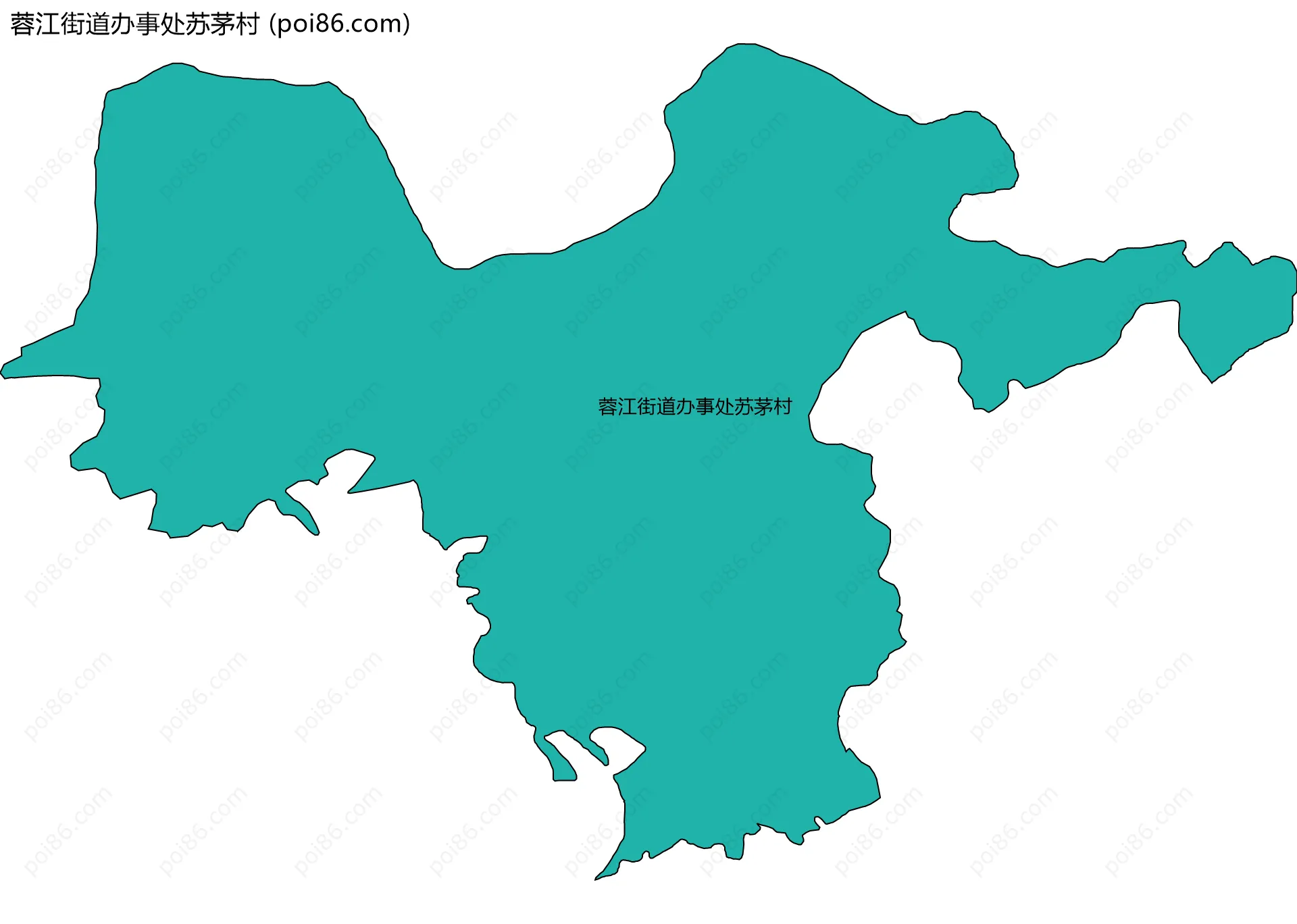 蓉江街道办事处苏茅村边界地图