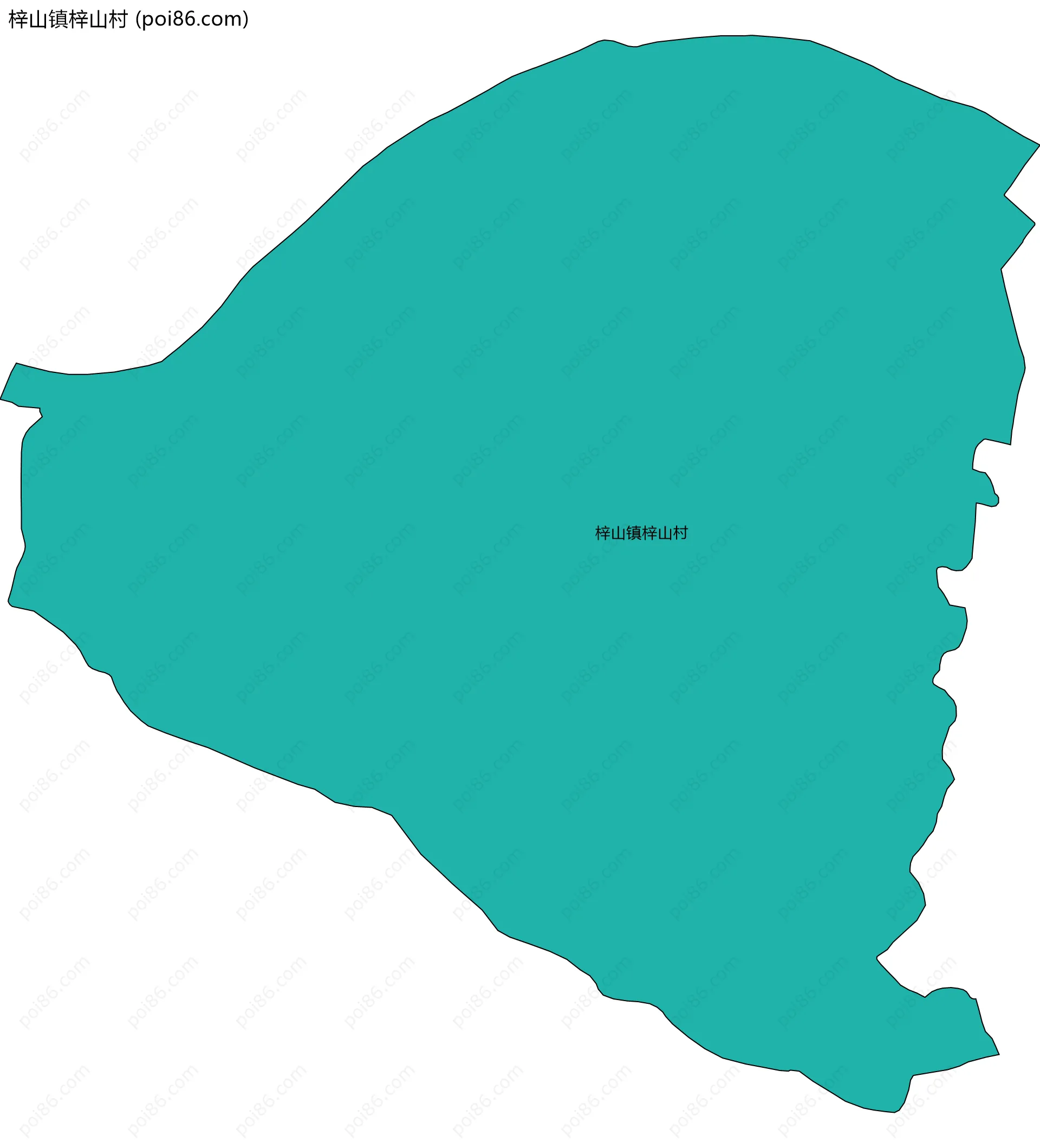 梓山镇梓山村边界地图