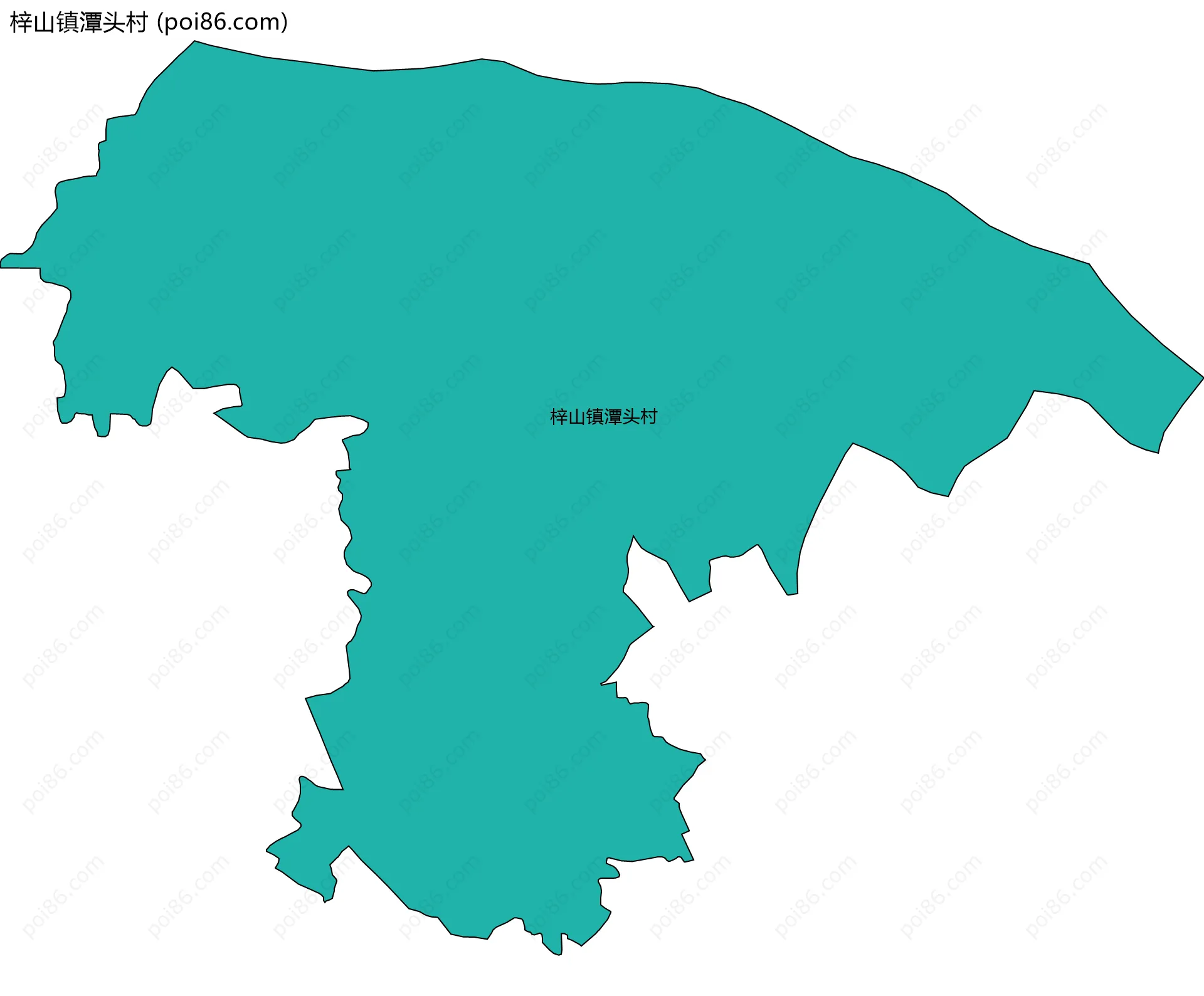 梓山镇潭头村边界地图