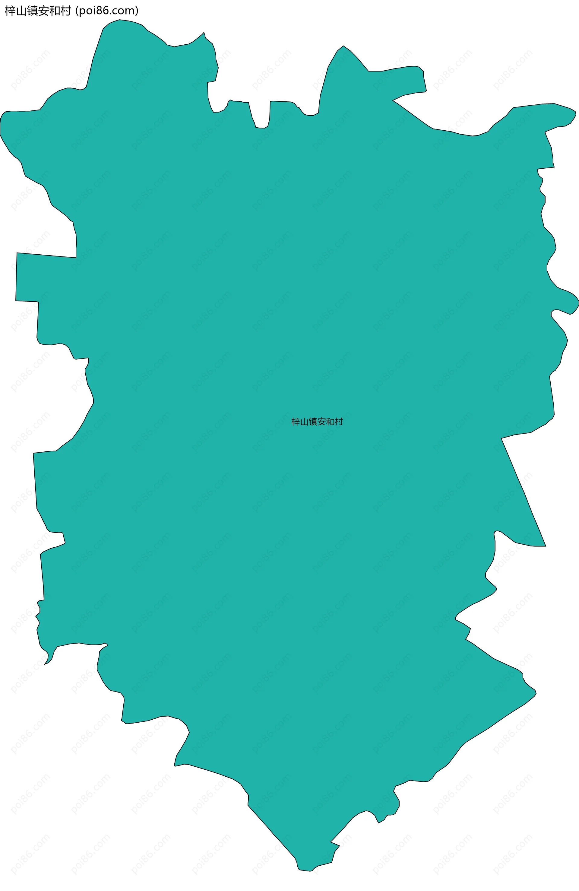 梓山镇安和村边界地图