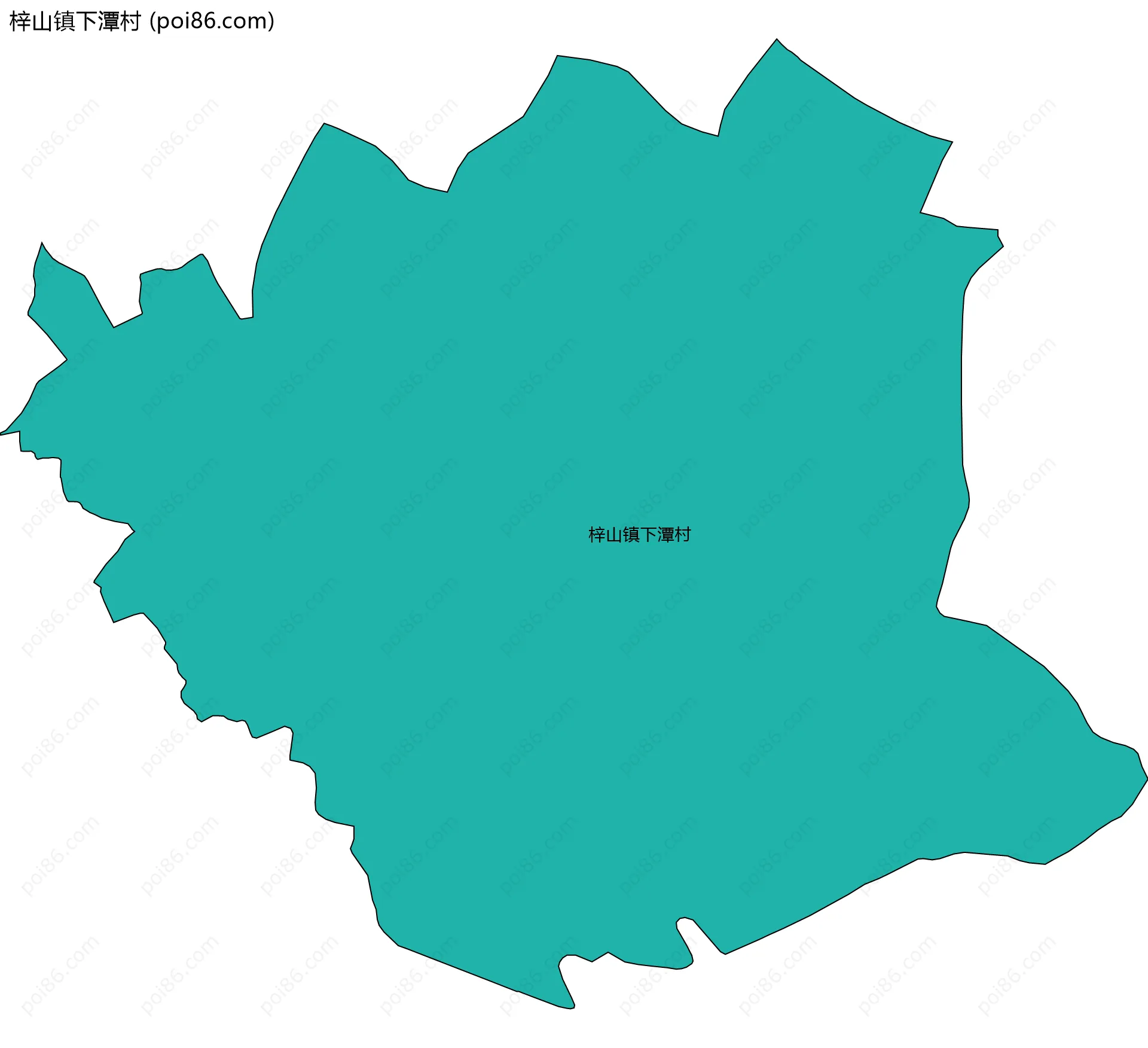 梓山镇下潭村边界地图
