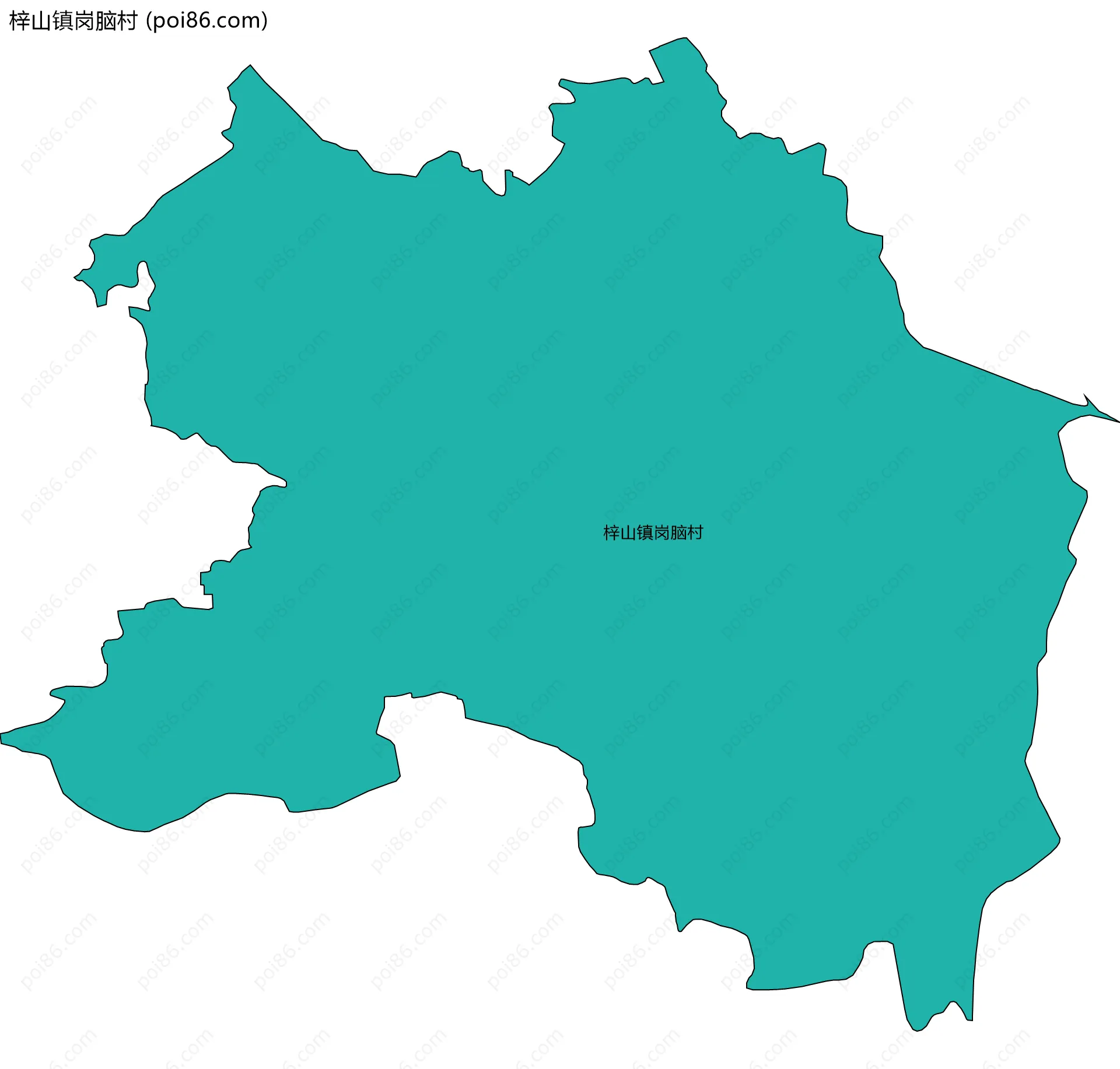 梓山镇岗脑村边界地图