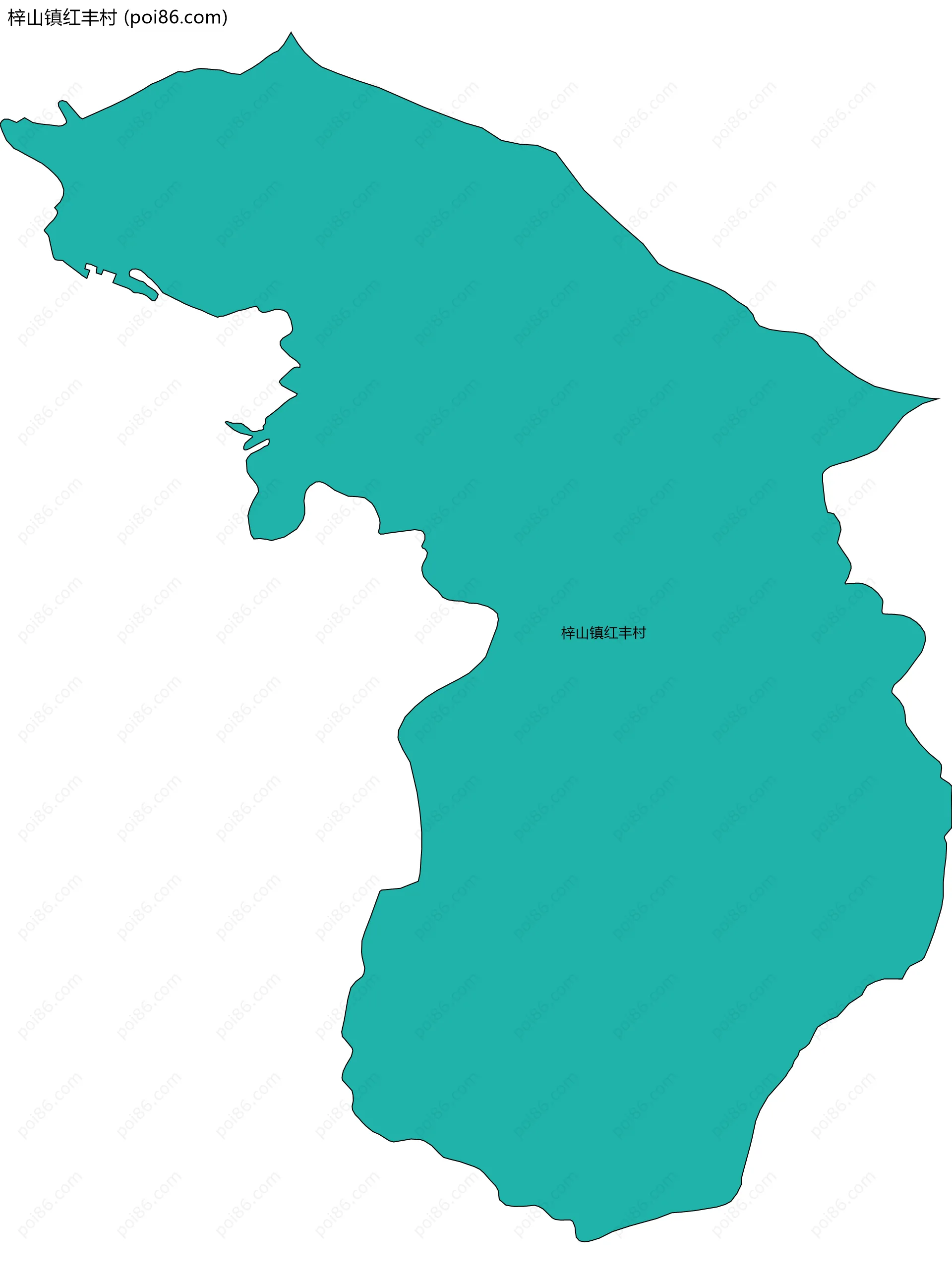 梓山镇红丰村边界地图