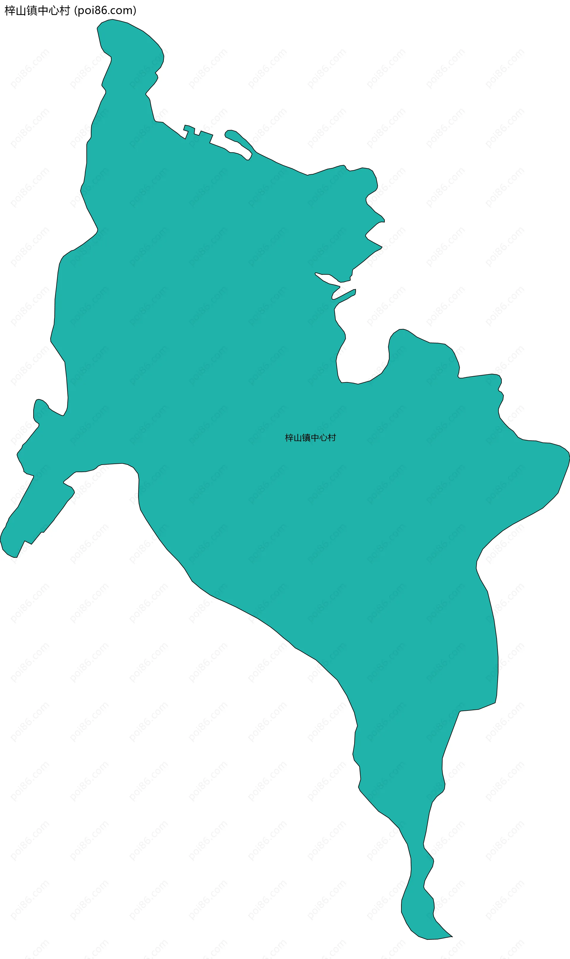 梓山镇中心村边界地图