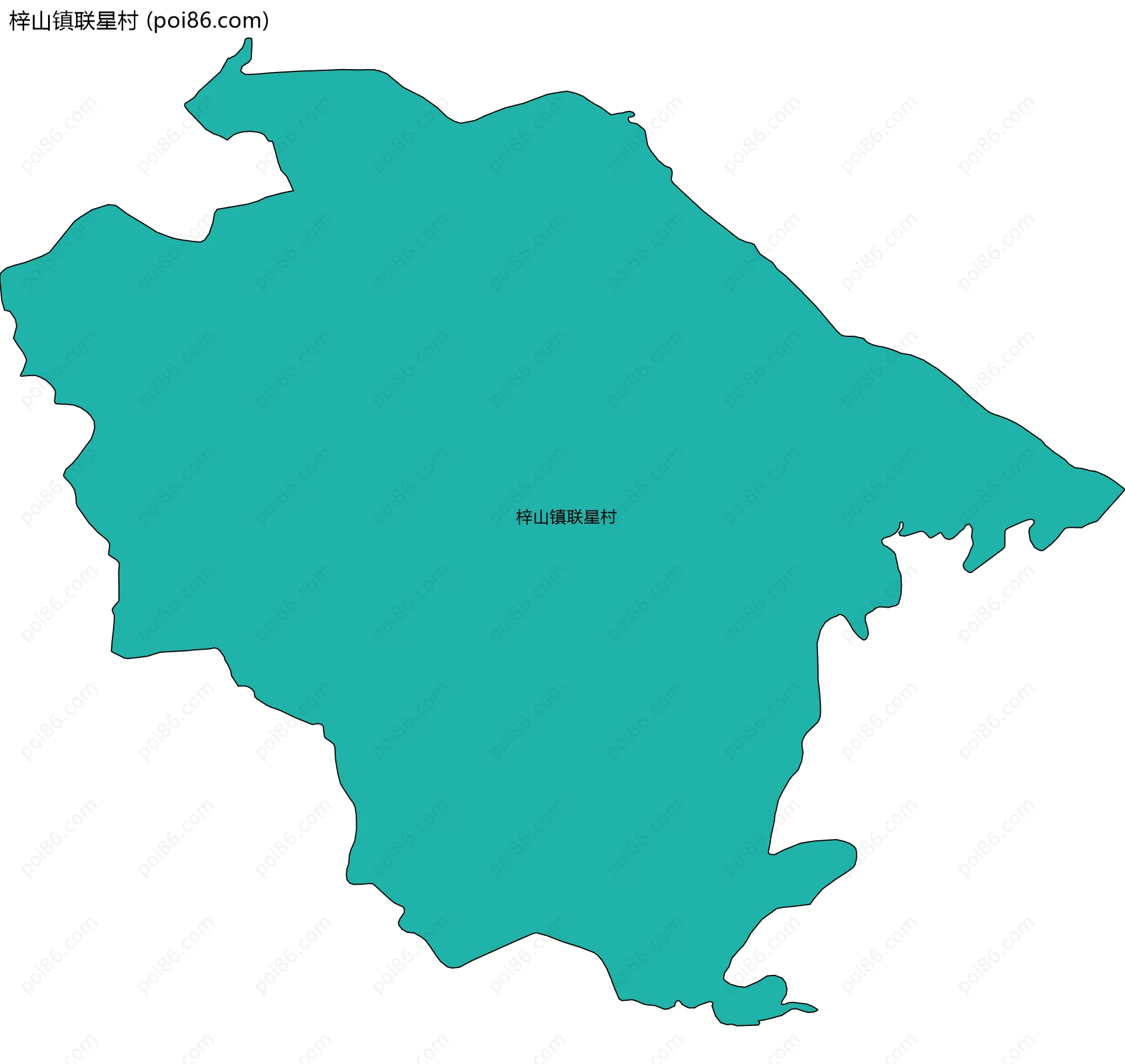 梓山镇联星村边界地图