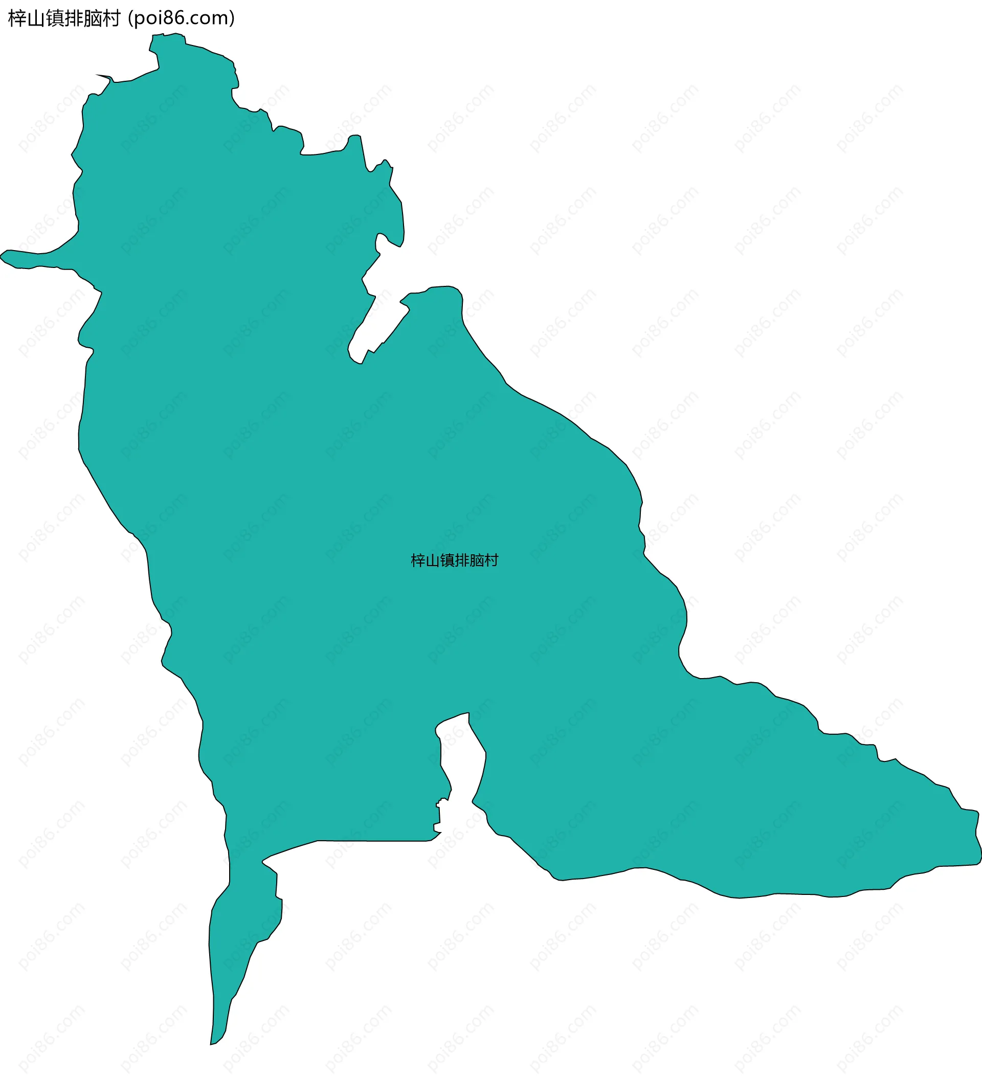 梓山镇排脑村边界地图