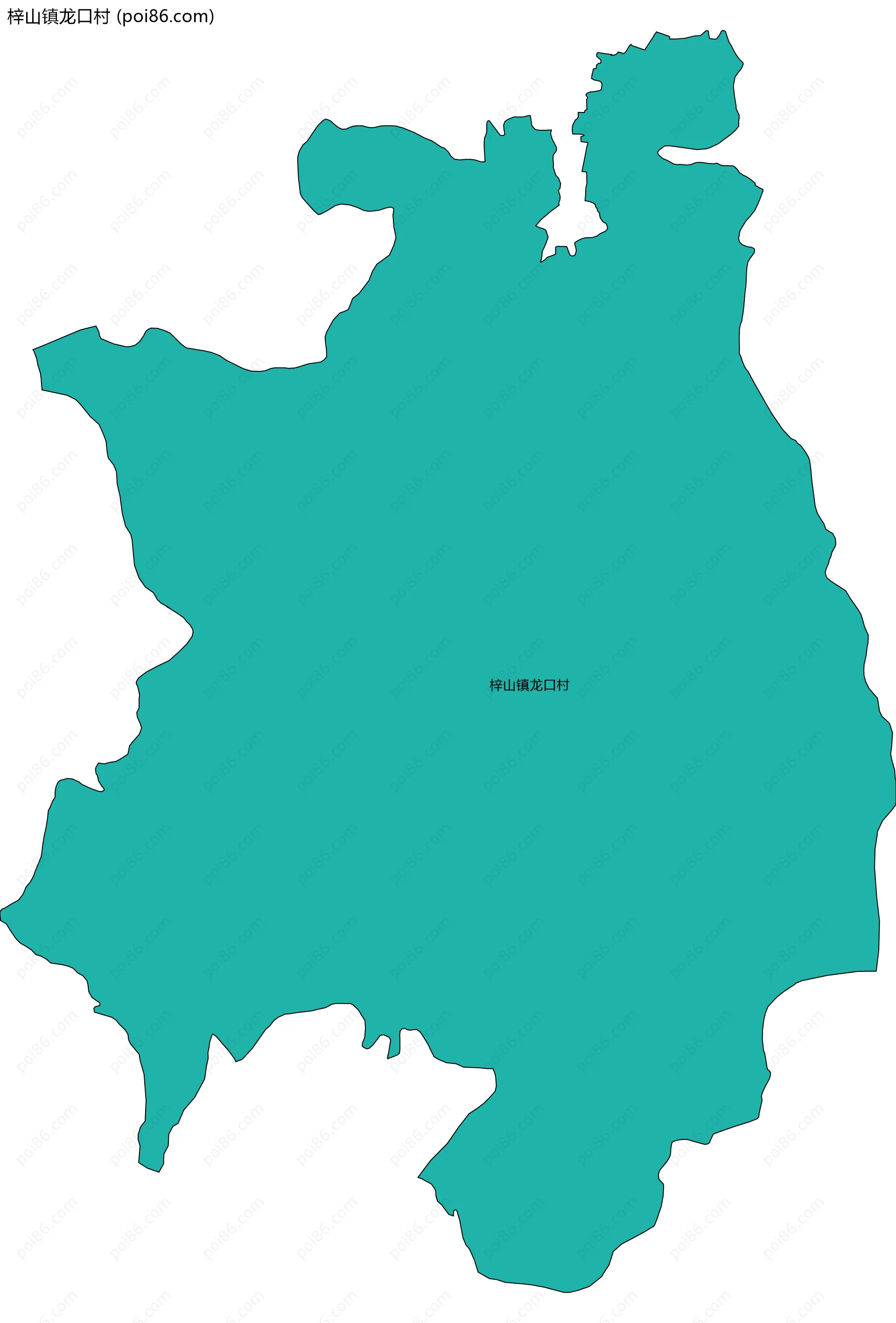 梓山镇龙口村边界地图