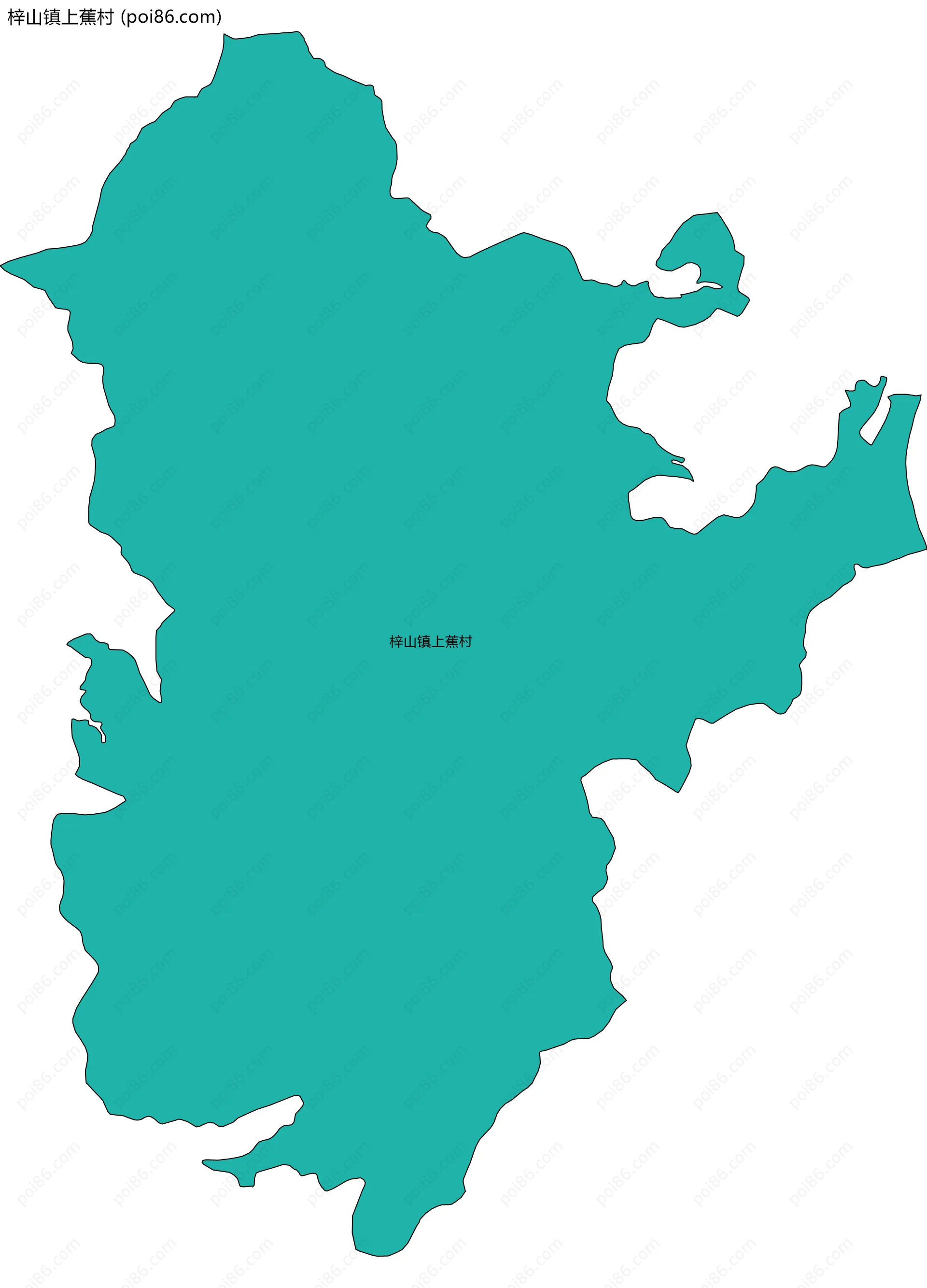 梓山镇上蕉村边界地图