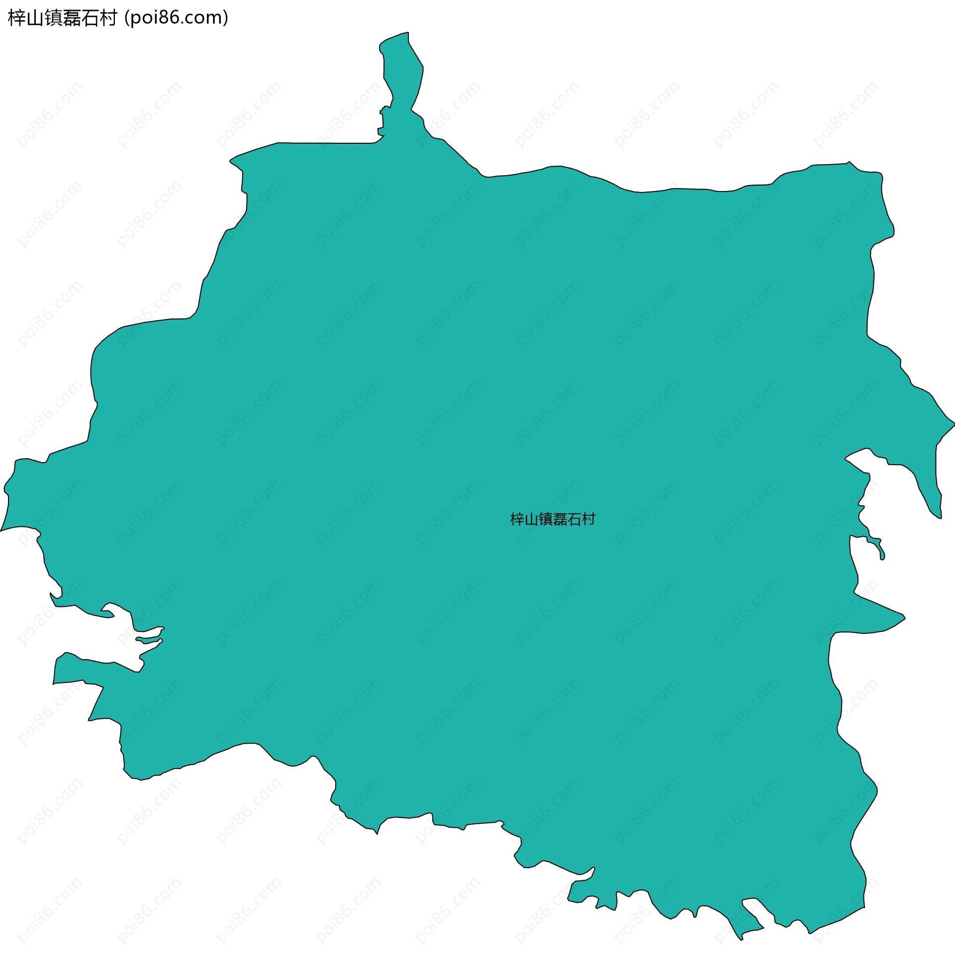 梓山镇磊石村边界地图