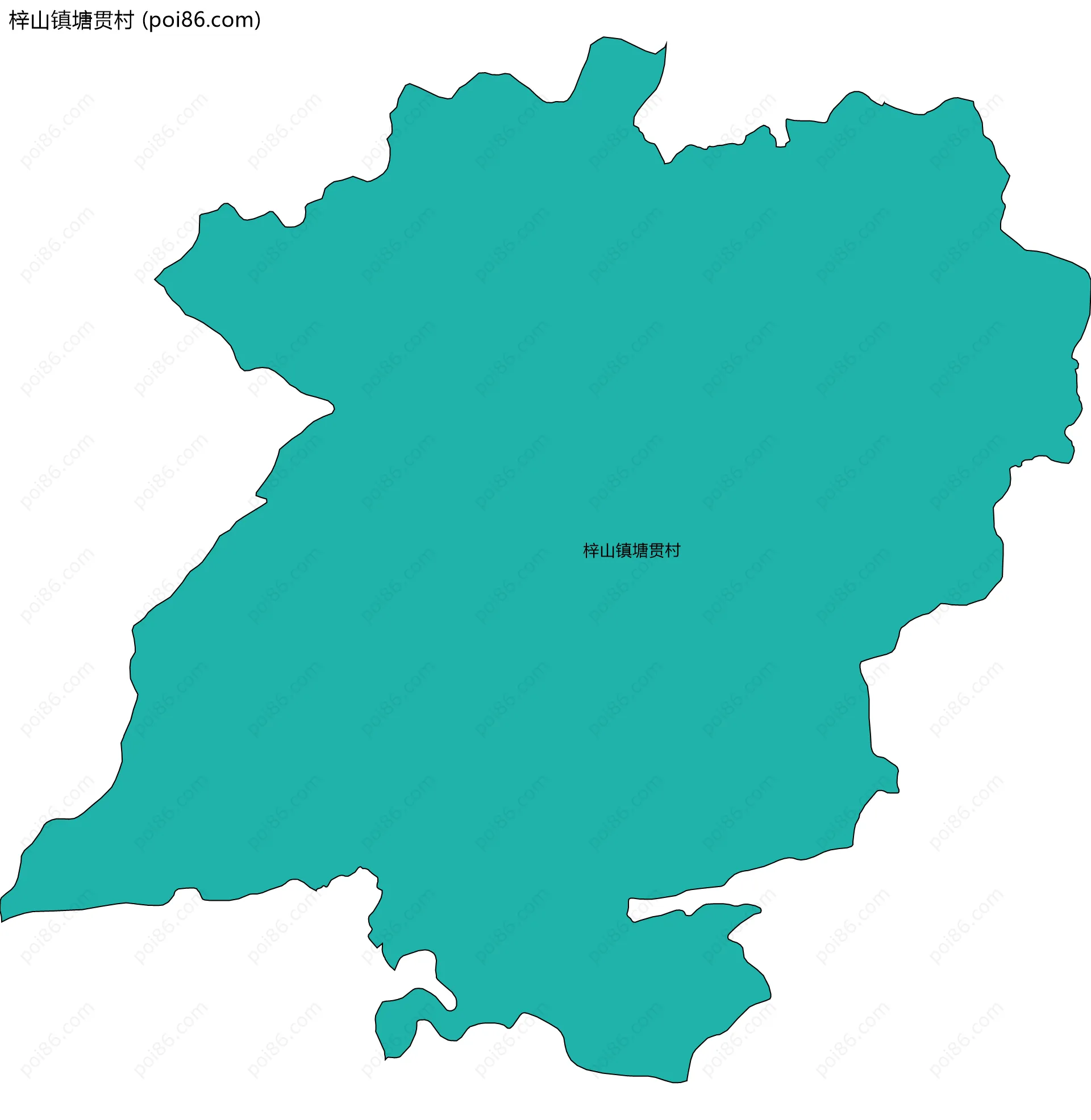 梓山镇塘贯村边界地图