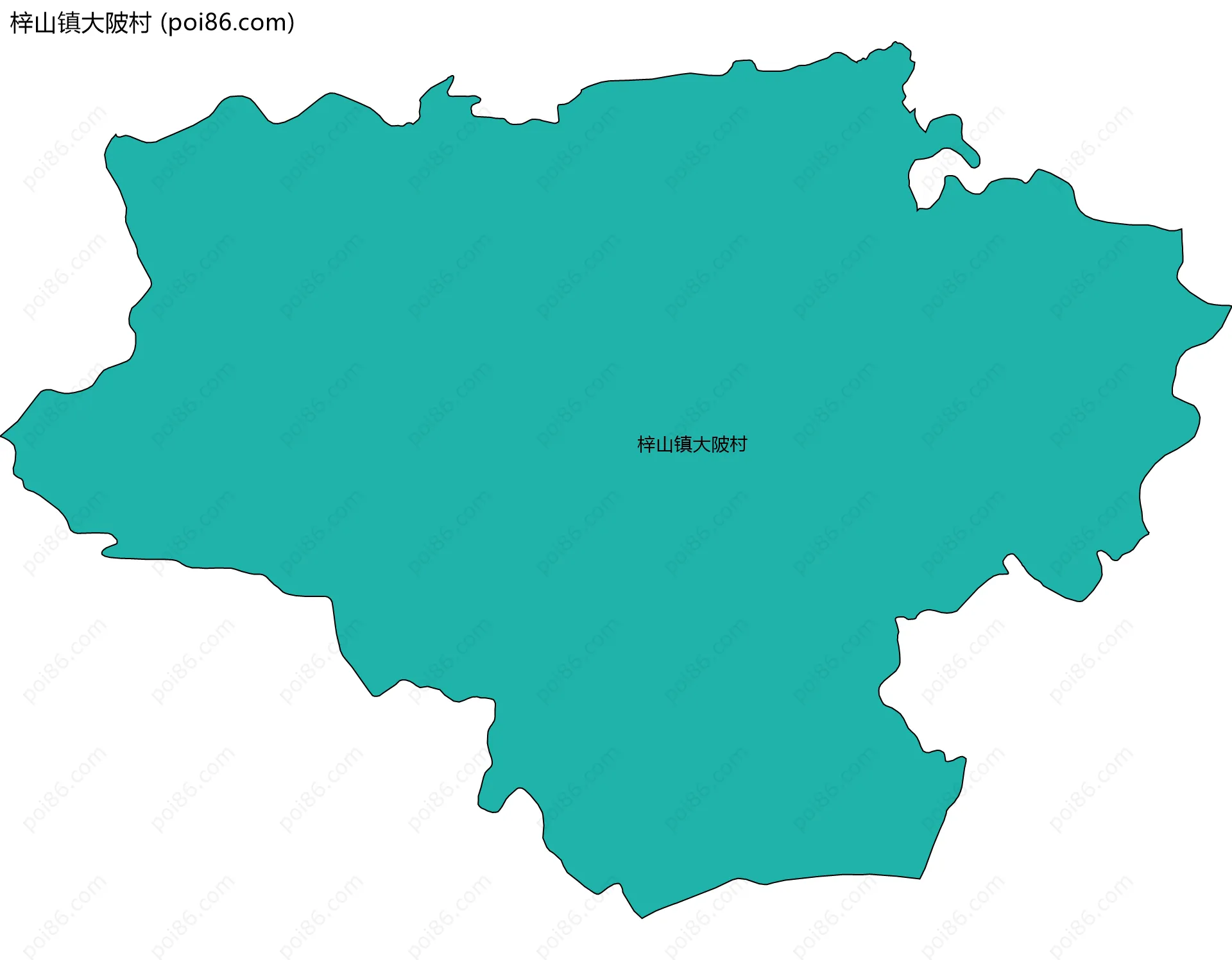 梓山镇大陂村边界地图