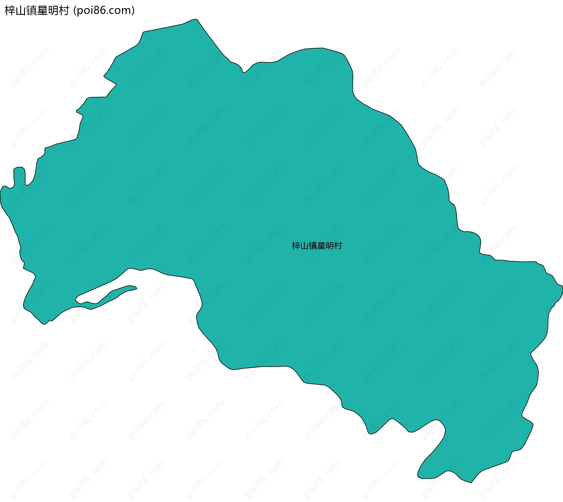 梓山镇星明村边界地图