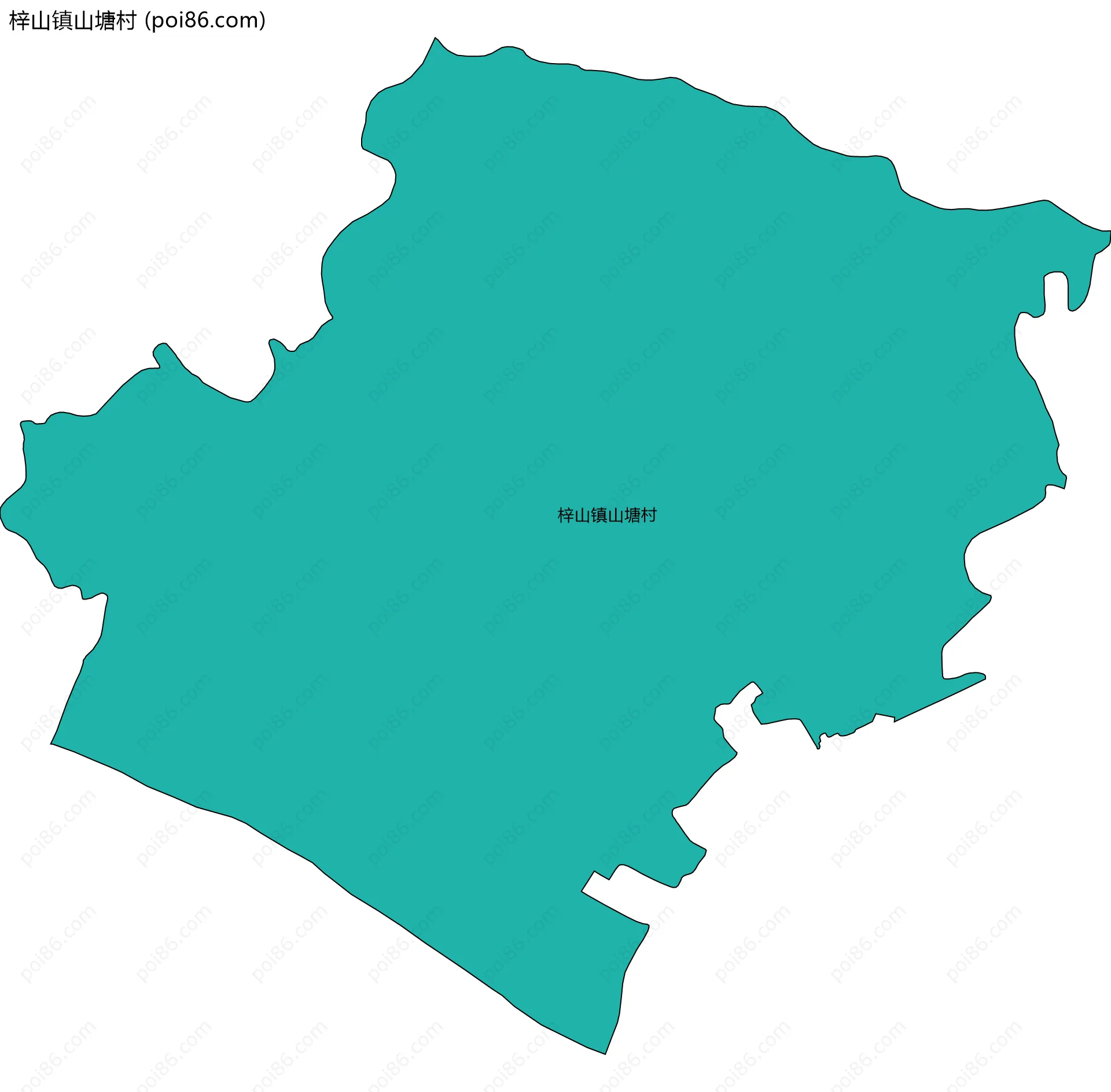 梓山镇山塘村边界地图