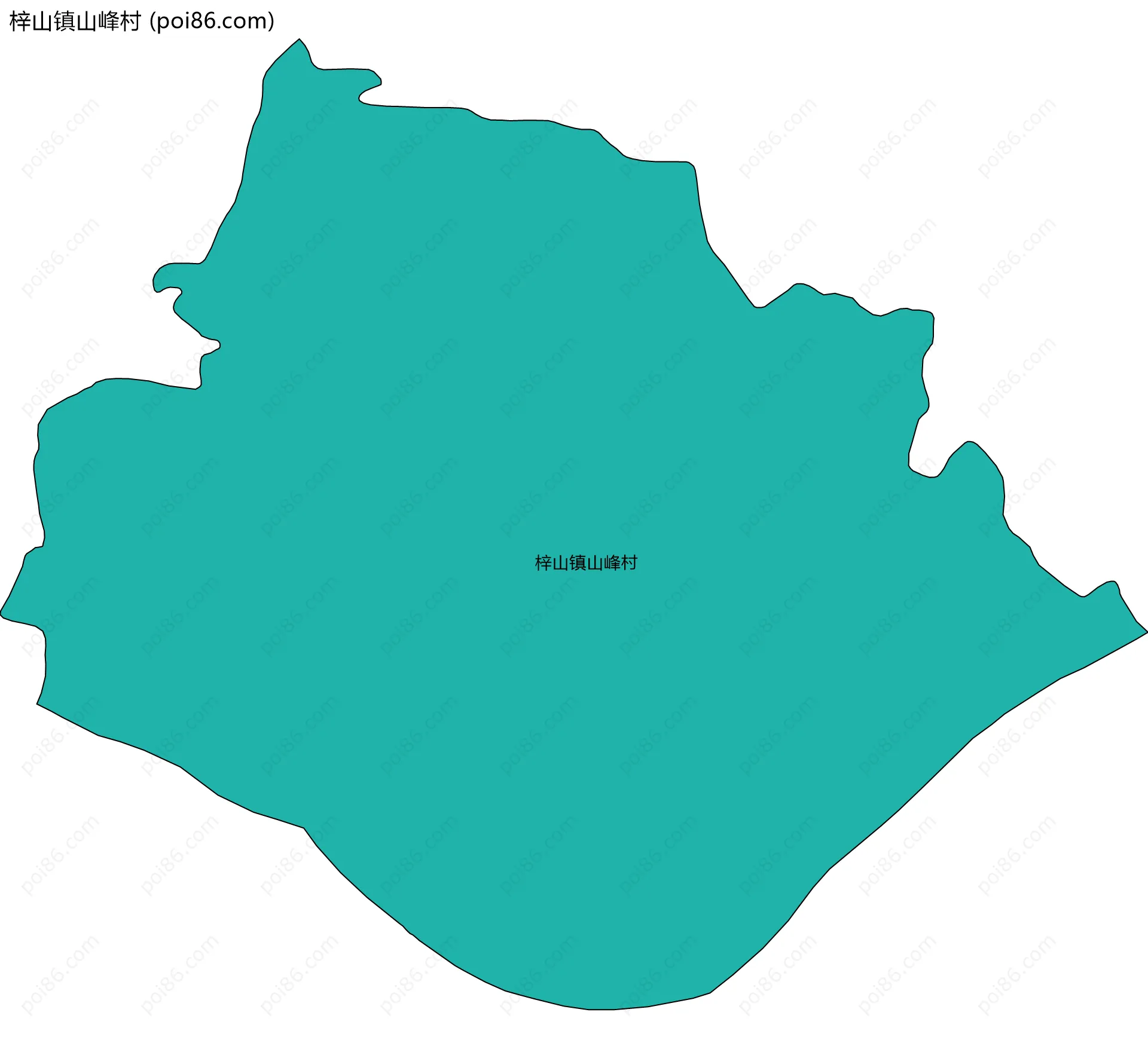 梓山镇山峰村边界地图