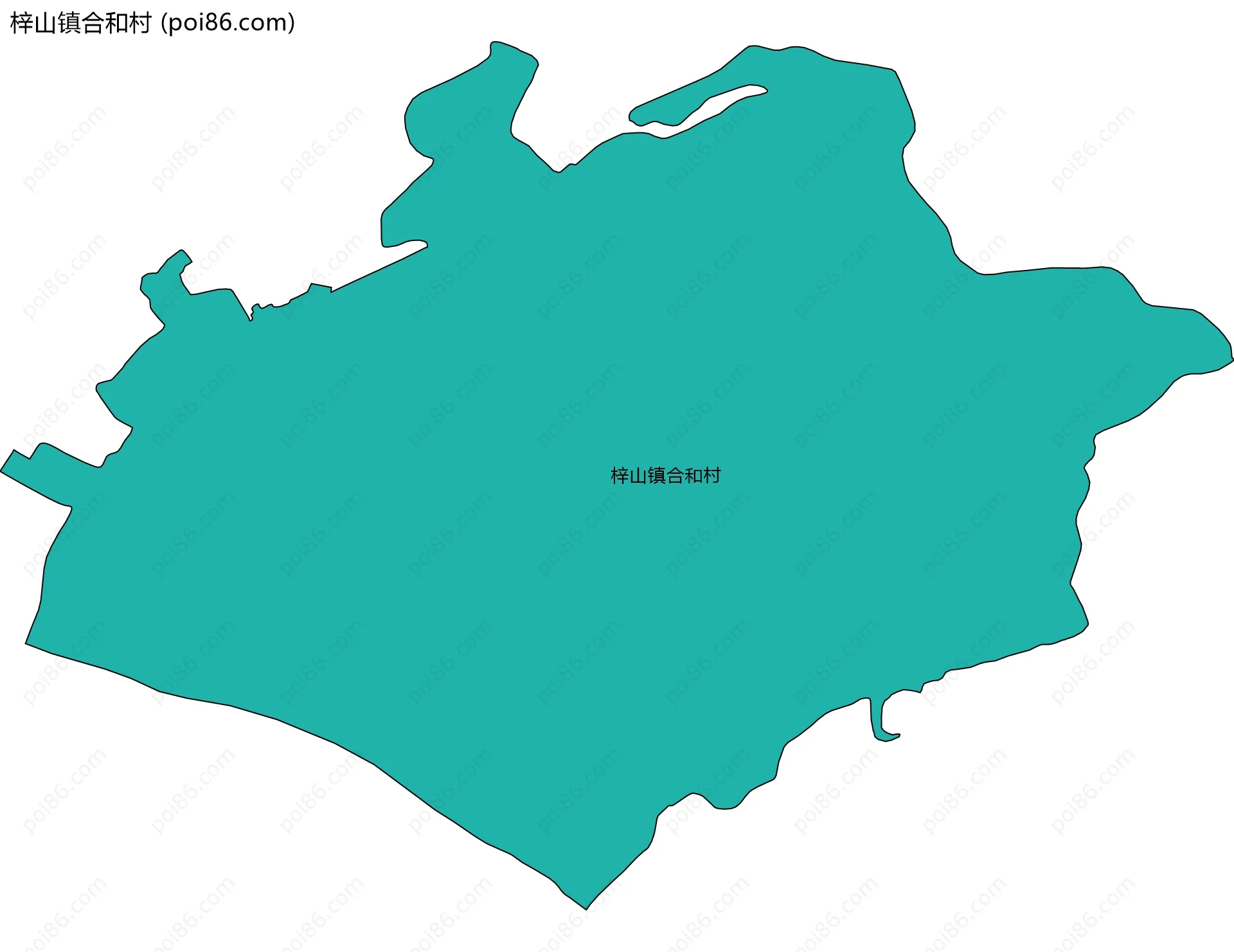 梓山镇合和村边界地图