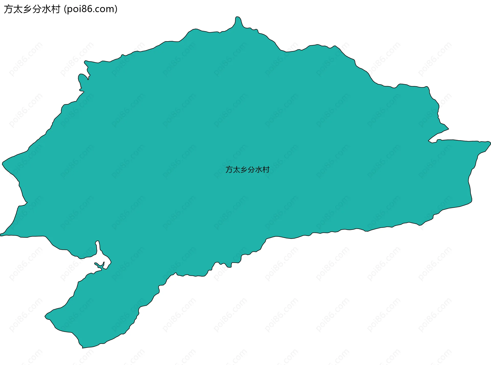 方太乡分水村边界地图
