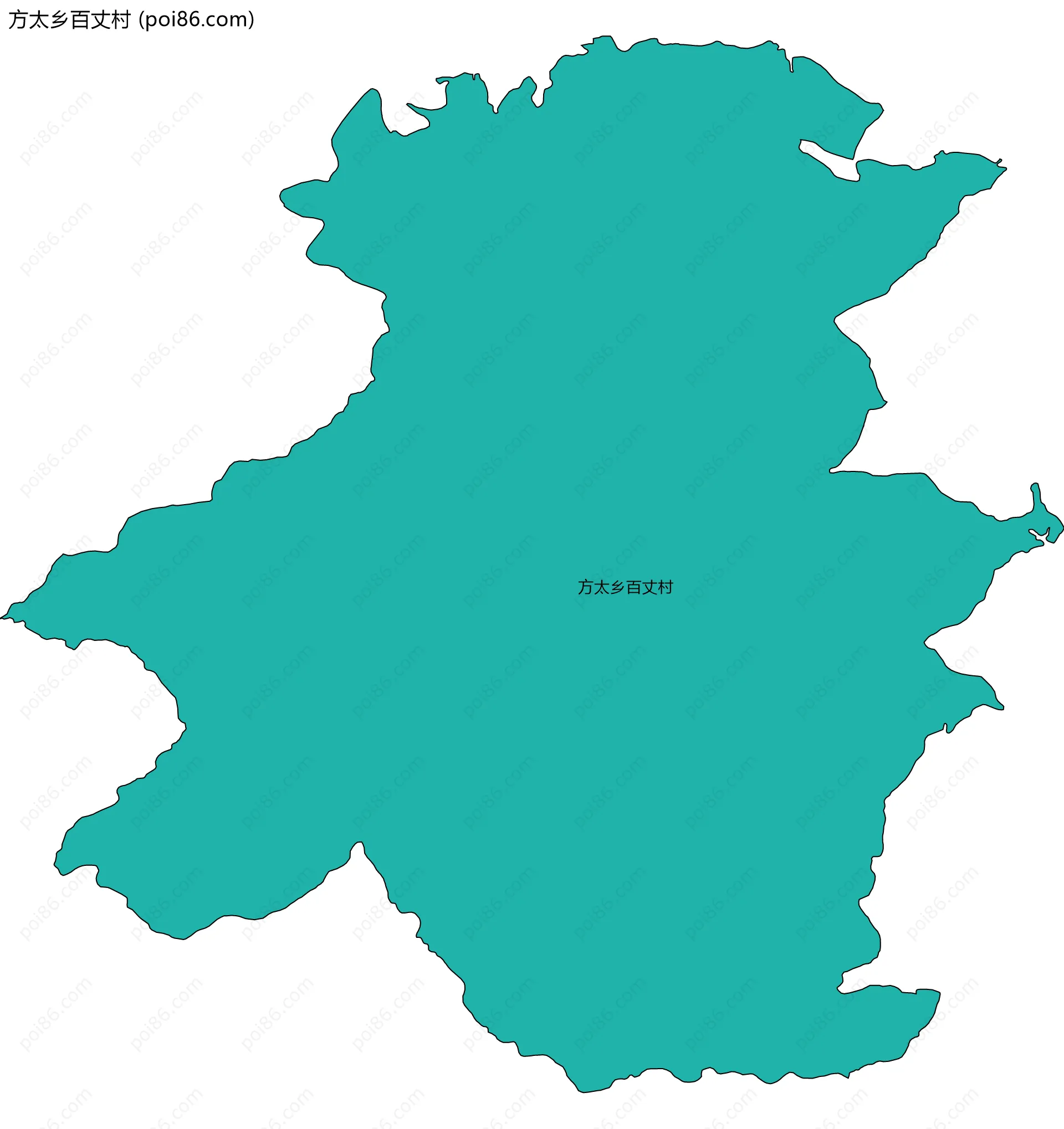 方太乡百丈村边界地图