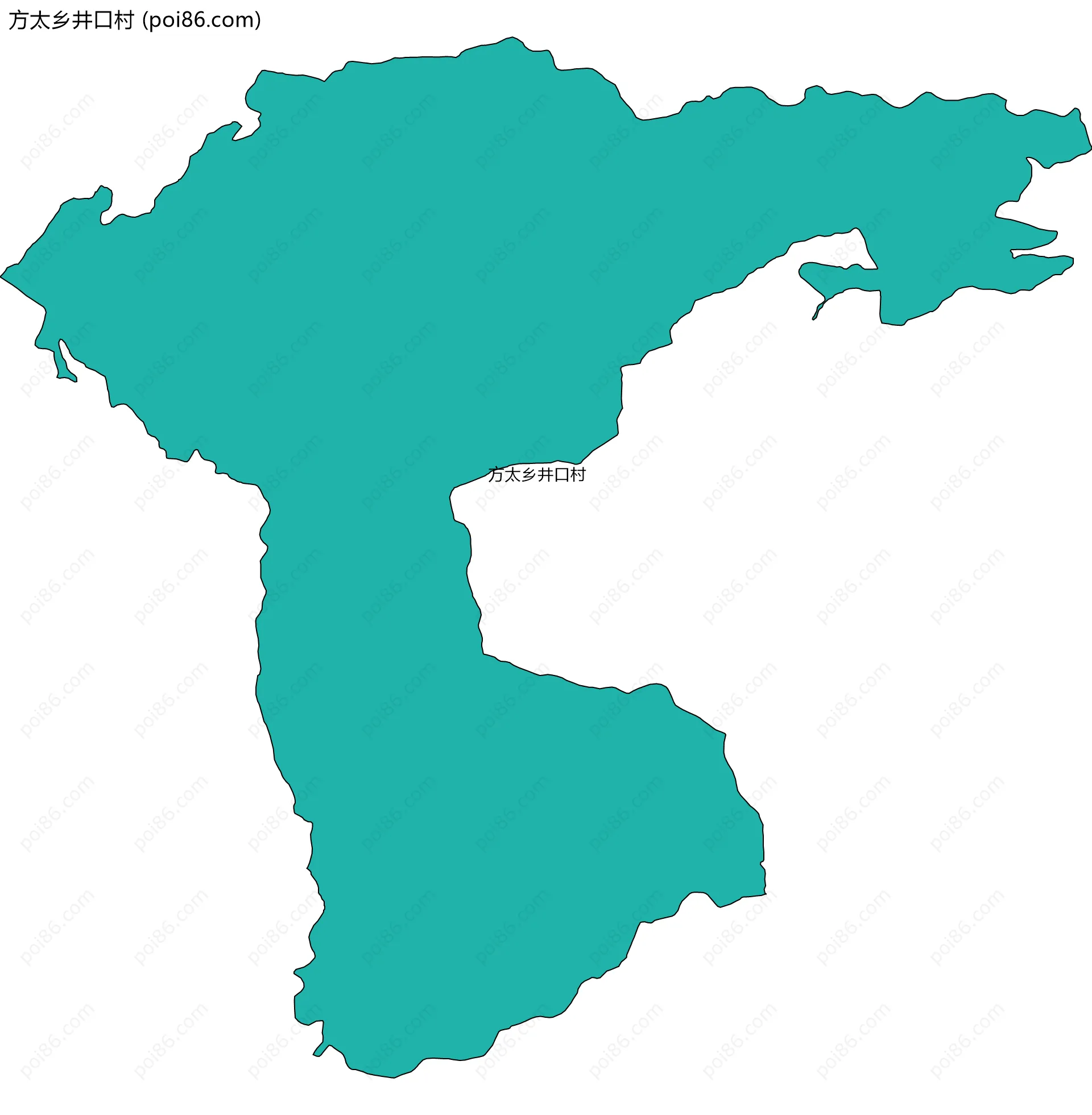 方太乡井口村边界地图