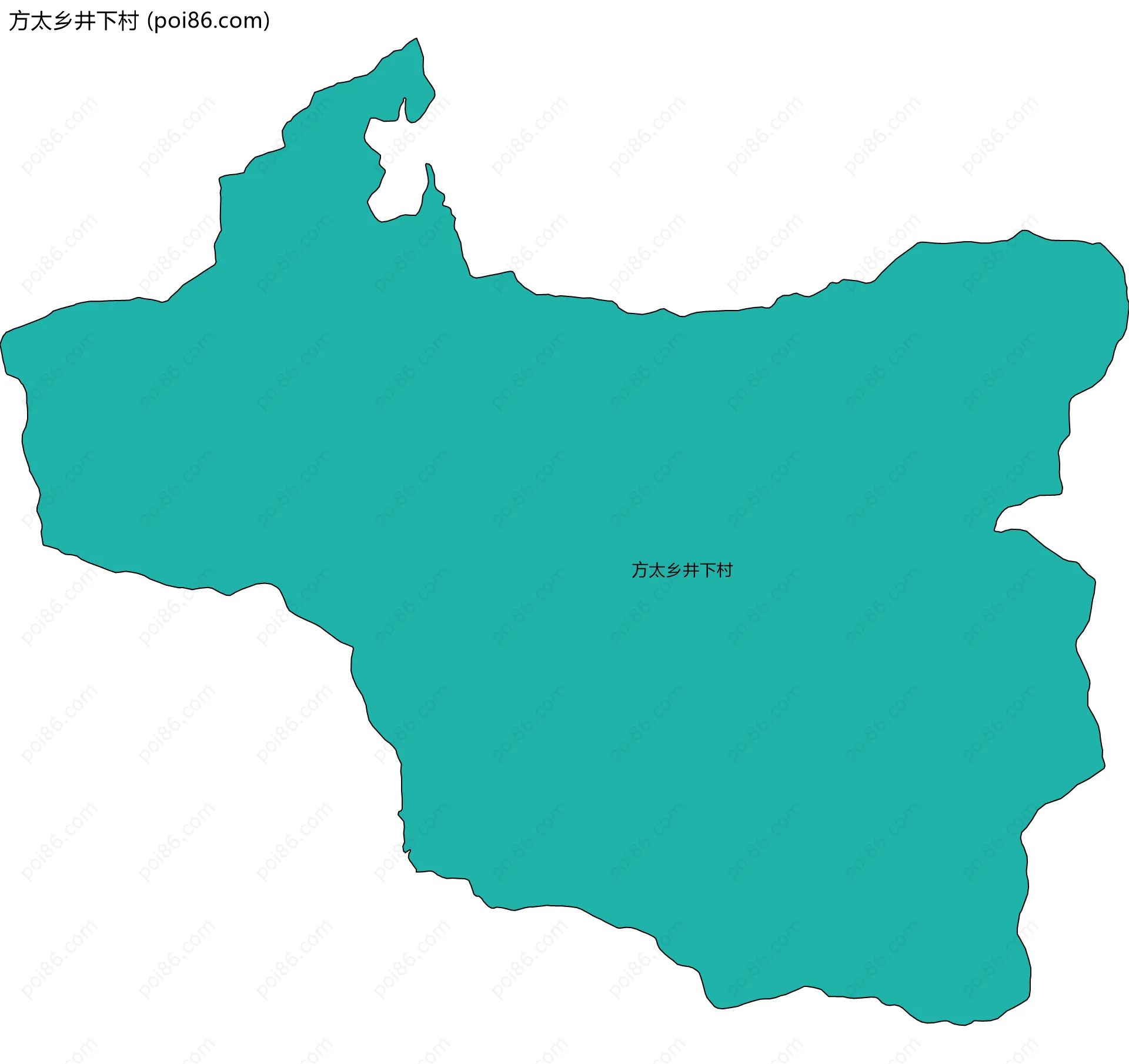 方太乡井下村边界地图