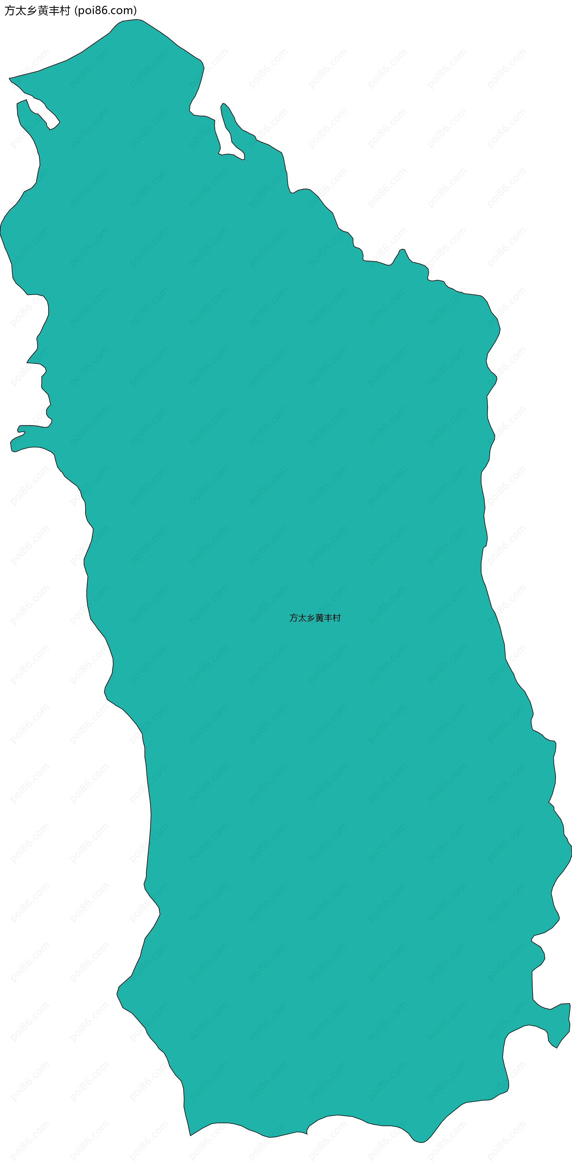 方太乡黄丰村边界地图