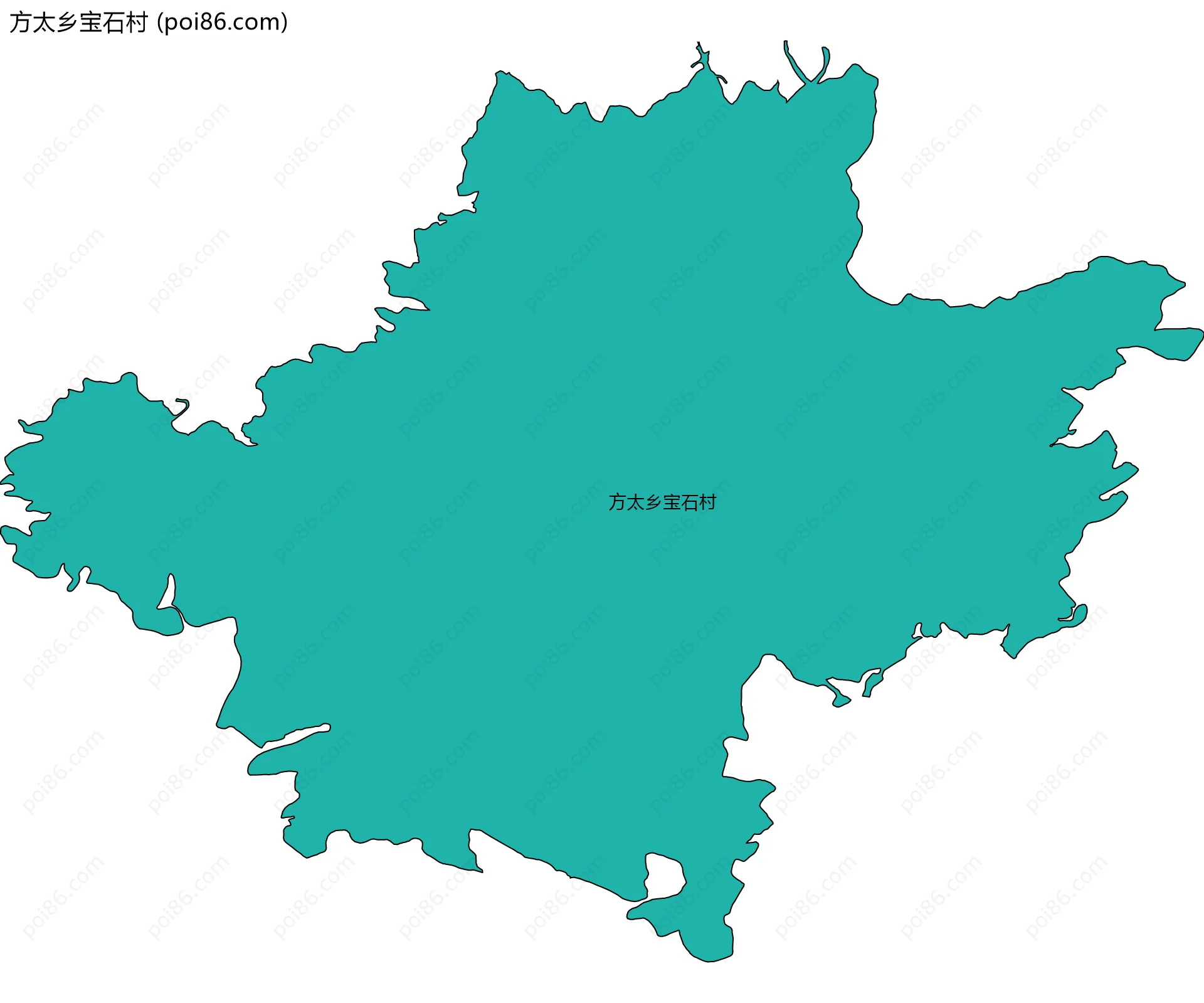 方太乡宝石村边界地图