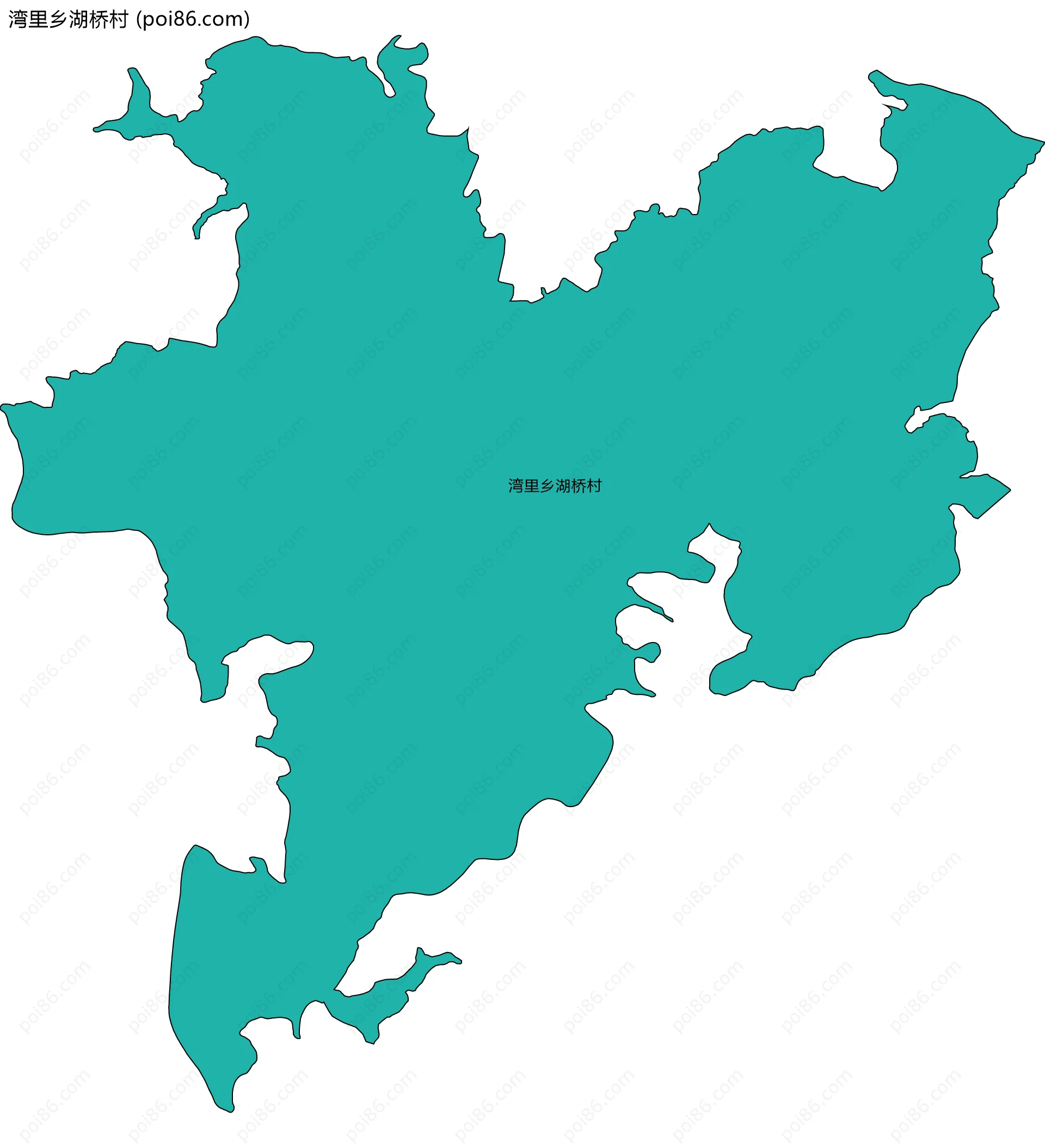 湾里乡湖桥村边界地图