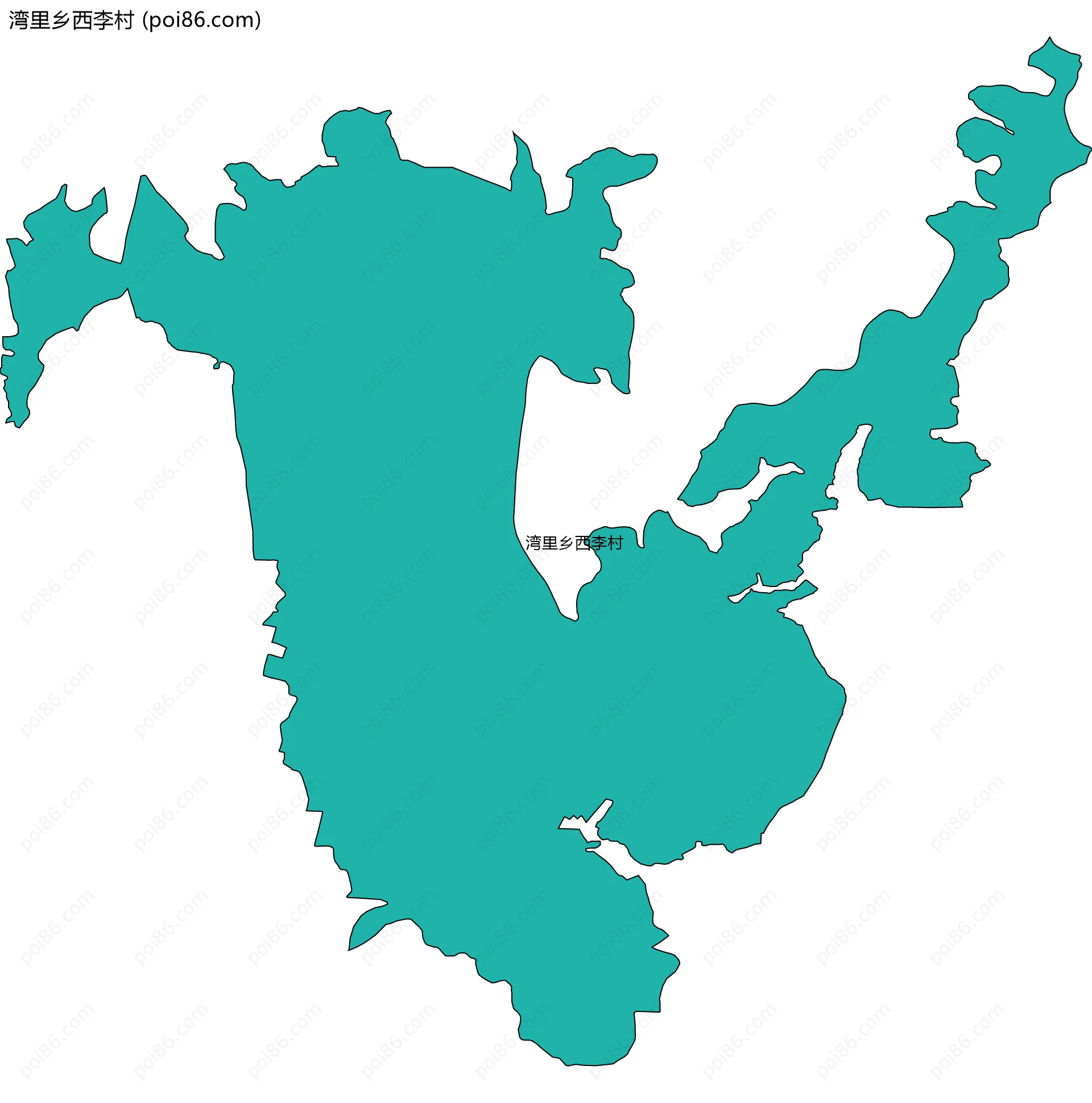 湾里乡西李村边界地图