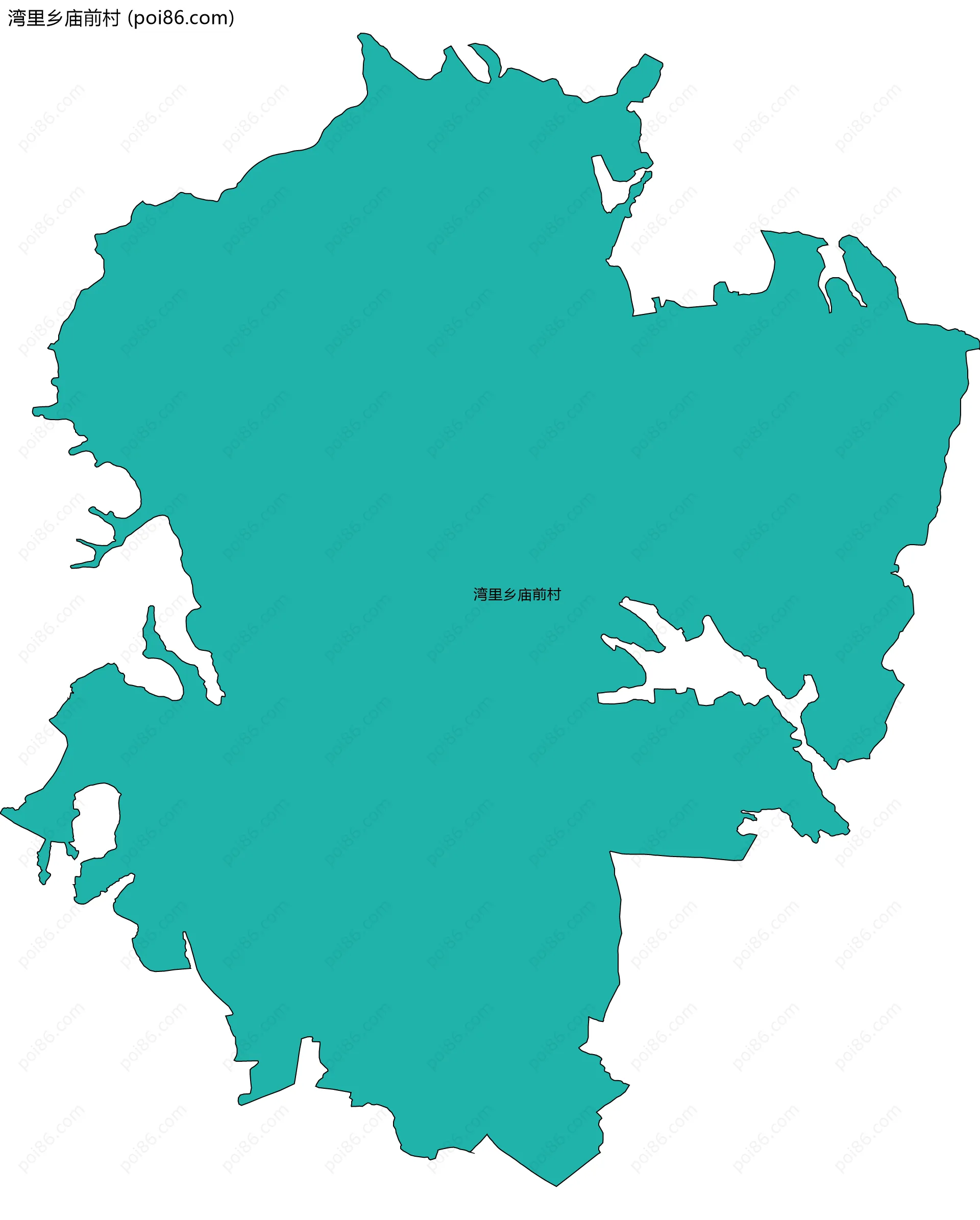 湾里乡庙前村边界地图