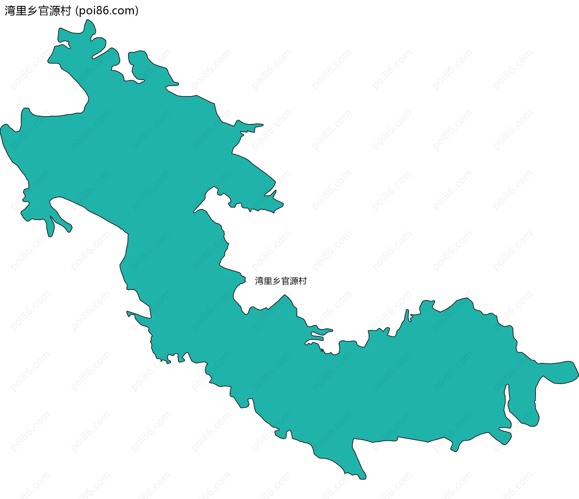 湾里乡官源村边界地图