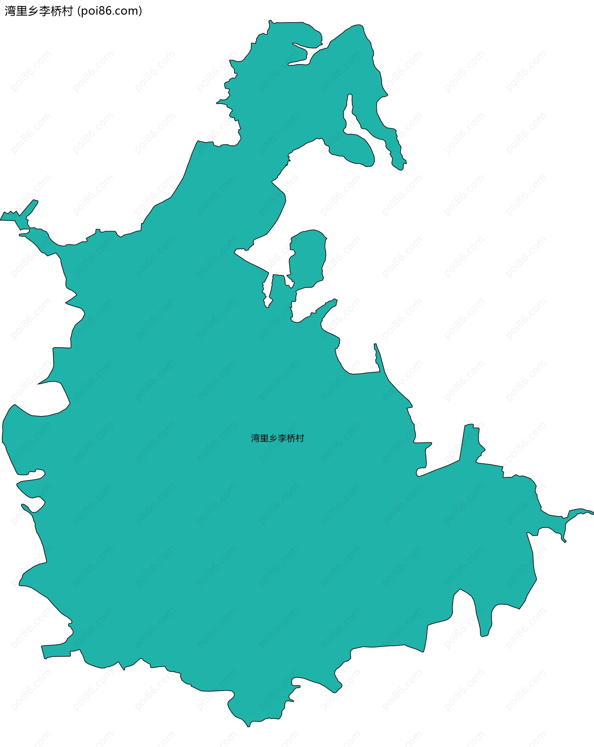 湾里乡李桥村边界地图