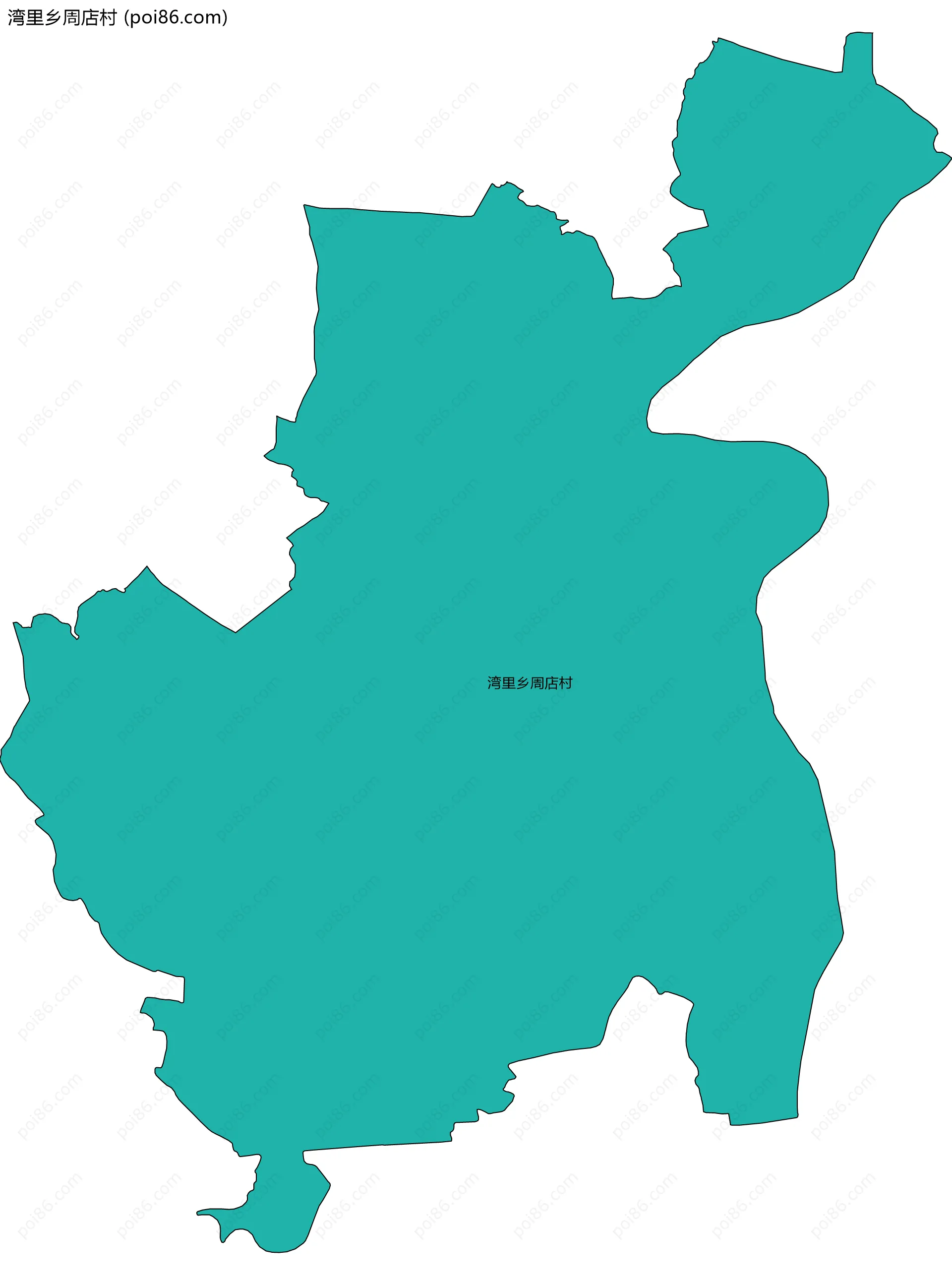 湾里乡周店村边界地图