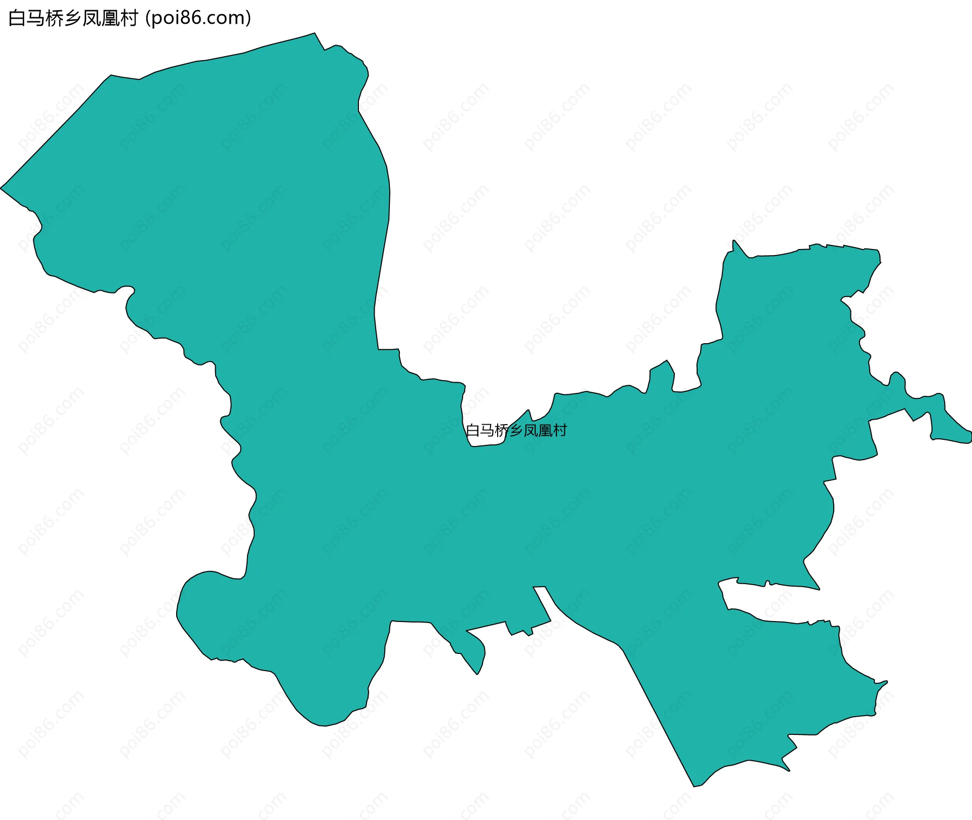 白马桥乡凤凰村边界地图
