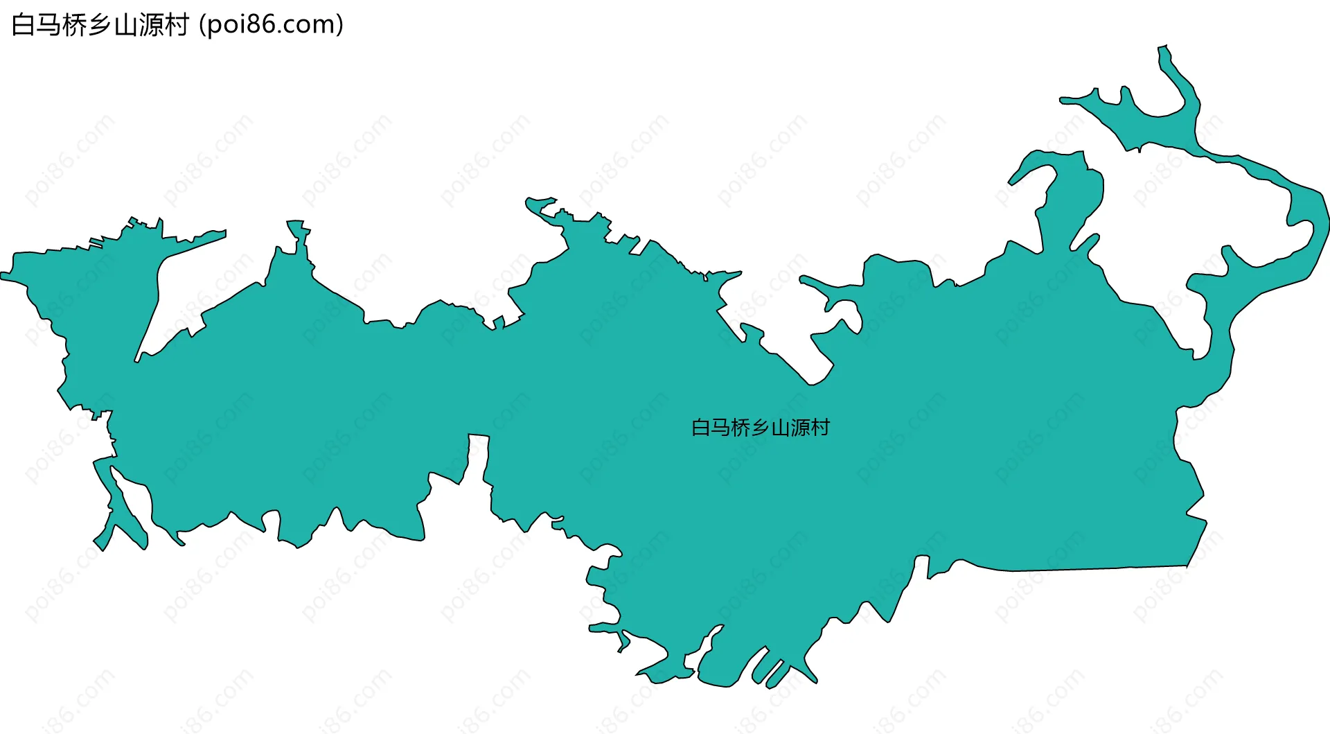 白马桥乡山源村边界地图