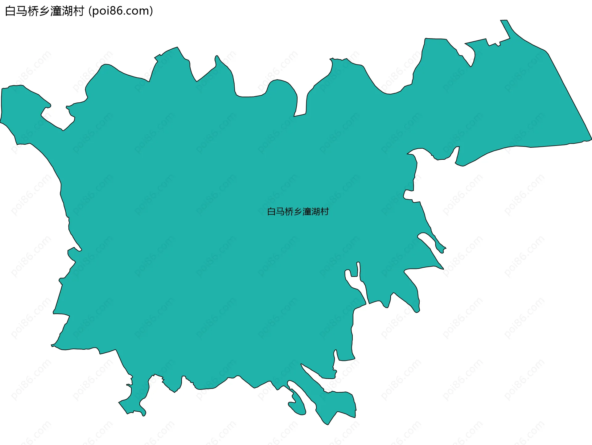 白马桥乡潼湖村边界地图