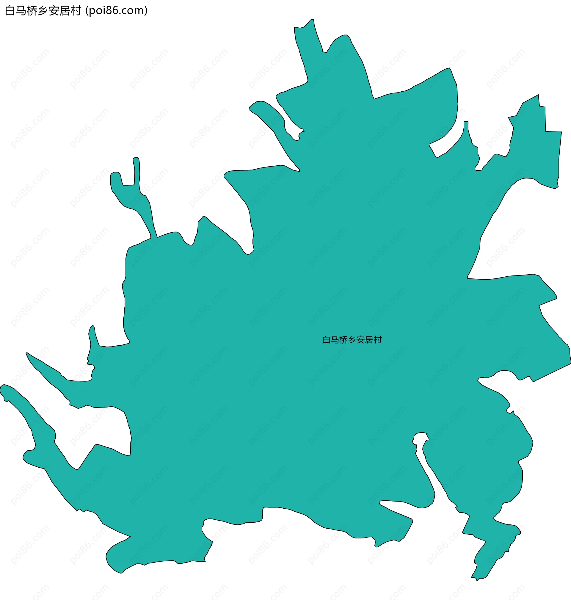 白马桥乡安居村边界地图