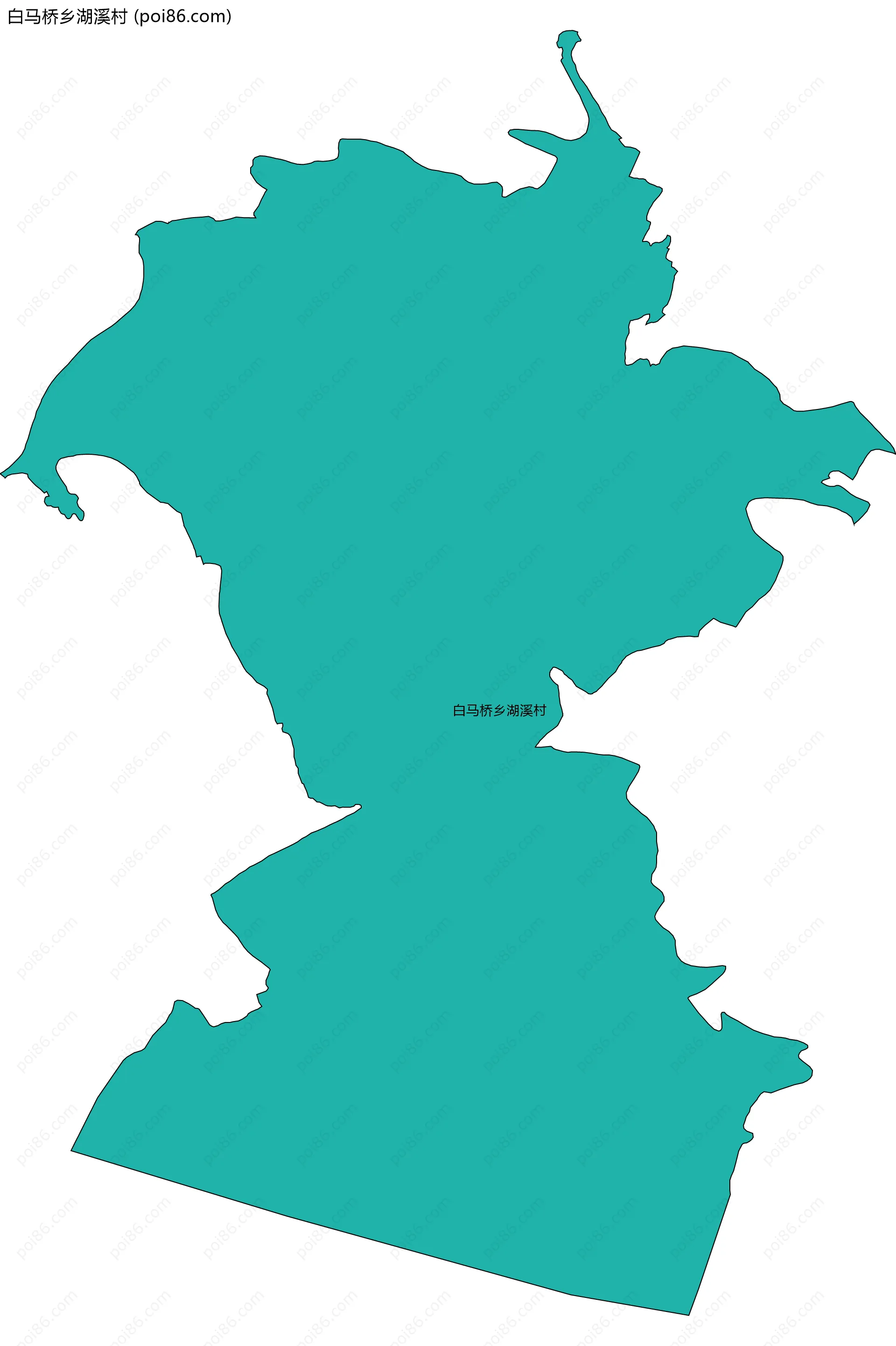白马桥乡湖溪村边界地图