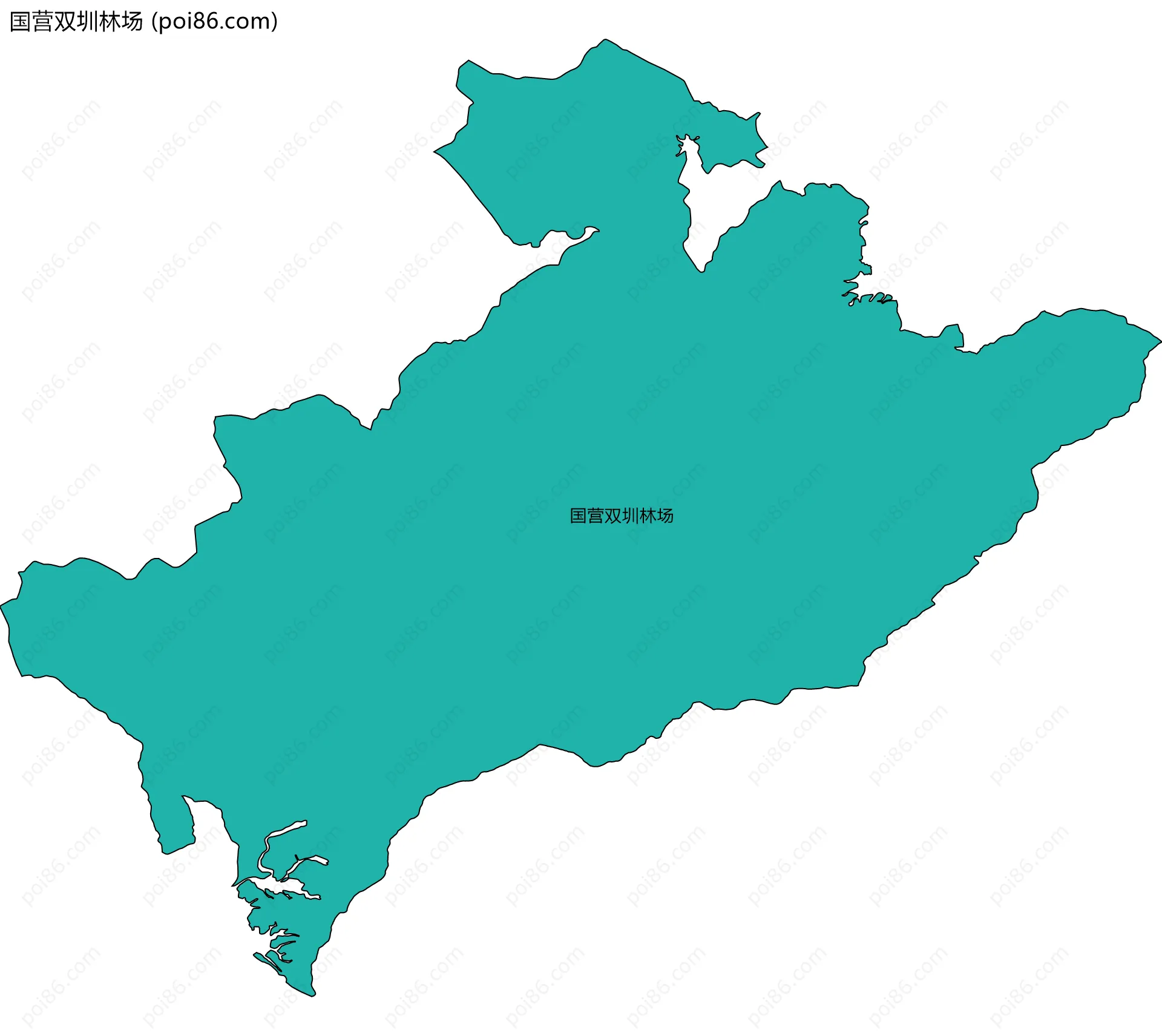 国营双圳林场边界地图