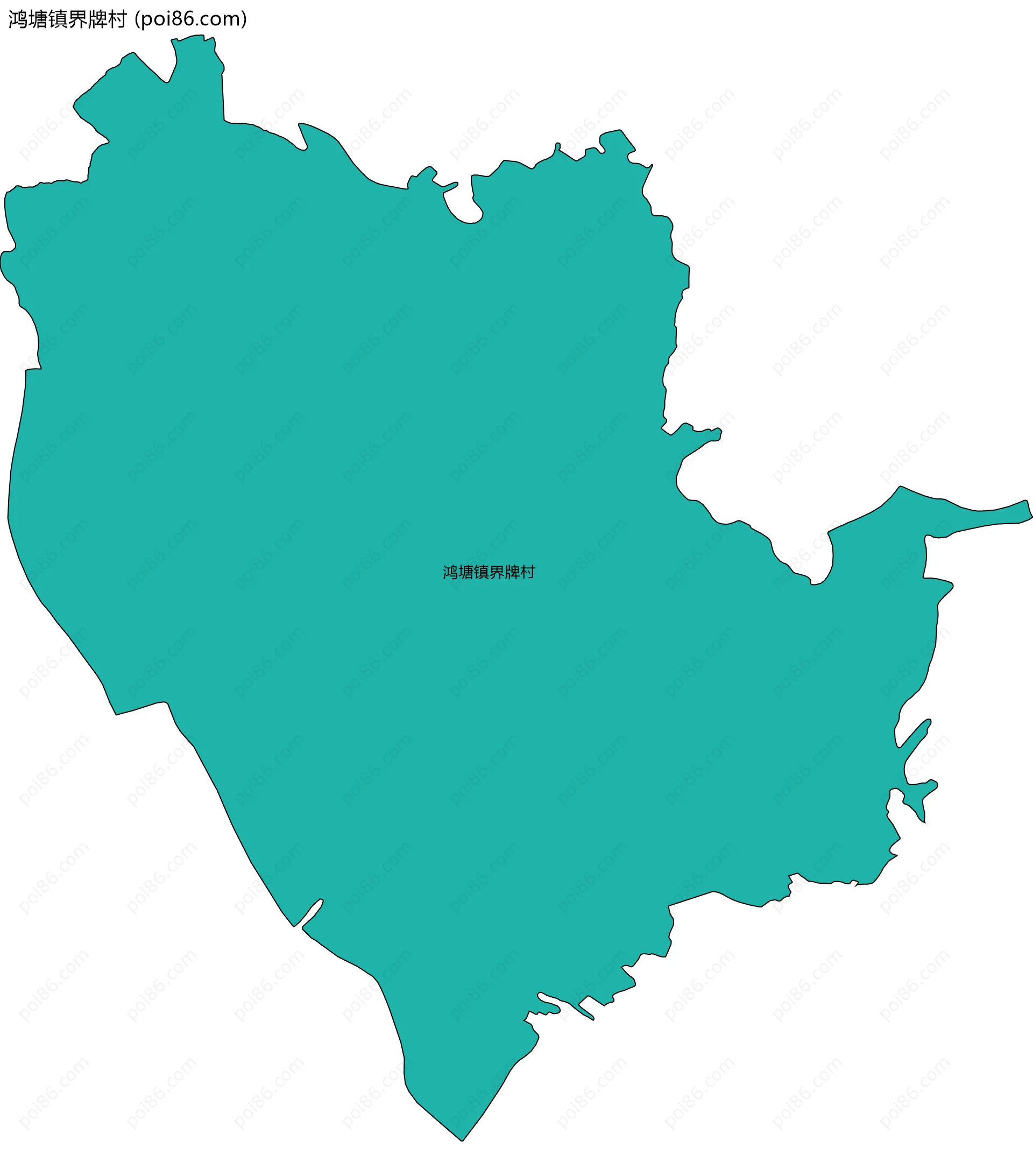 鸿塘镇界牌村边界地图