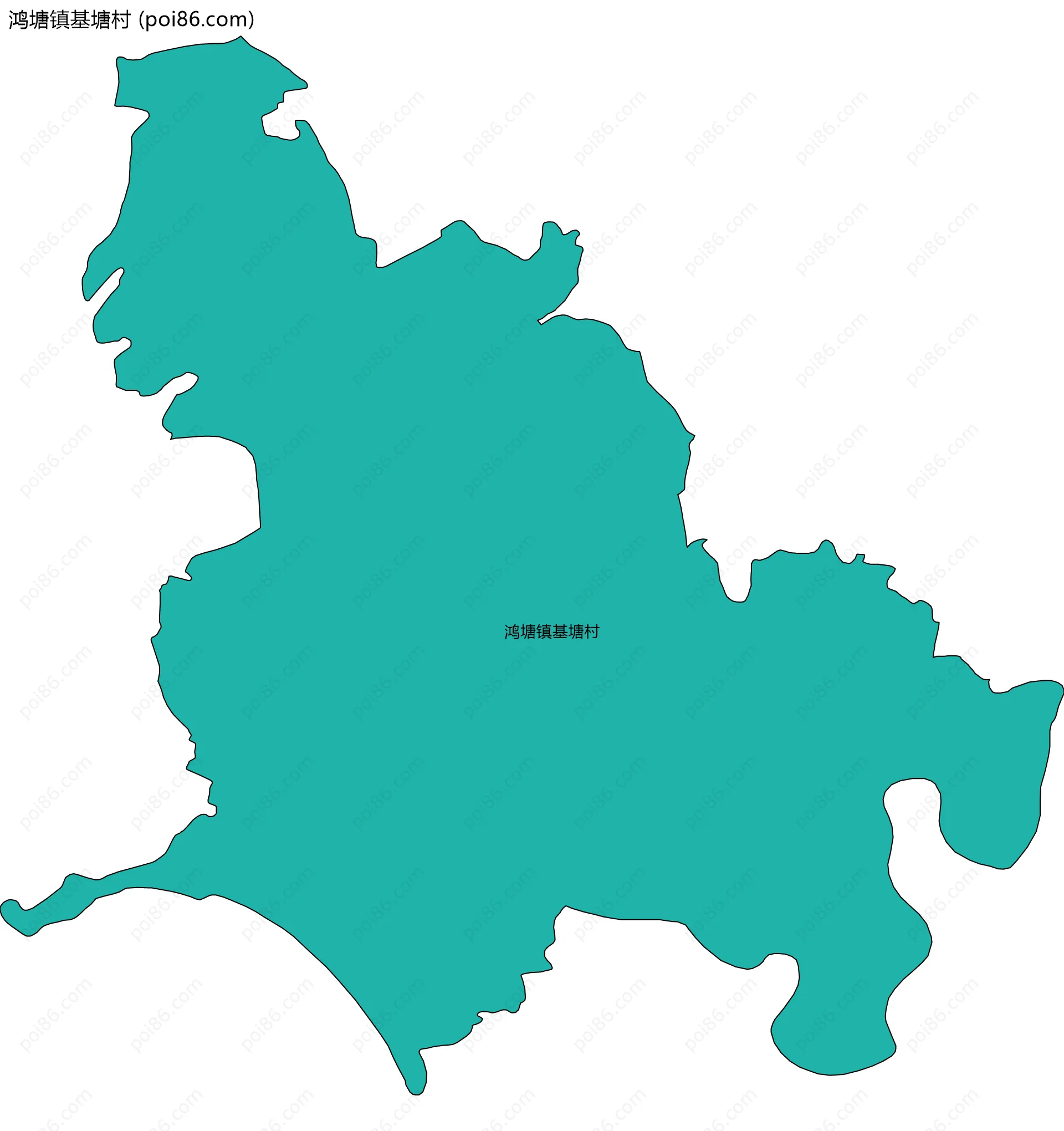 鸿塘镇基塘村边界地图