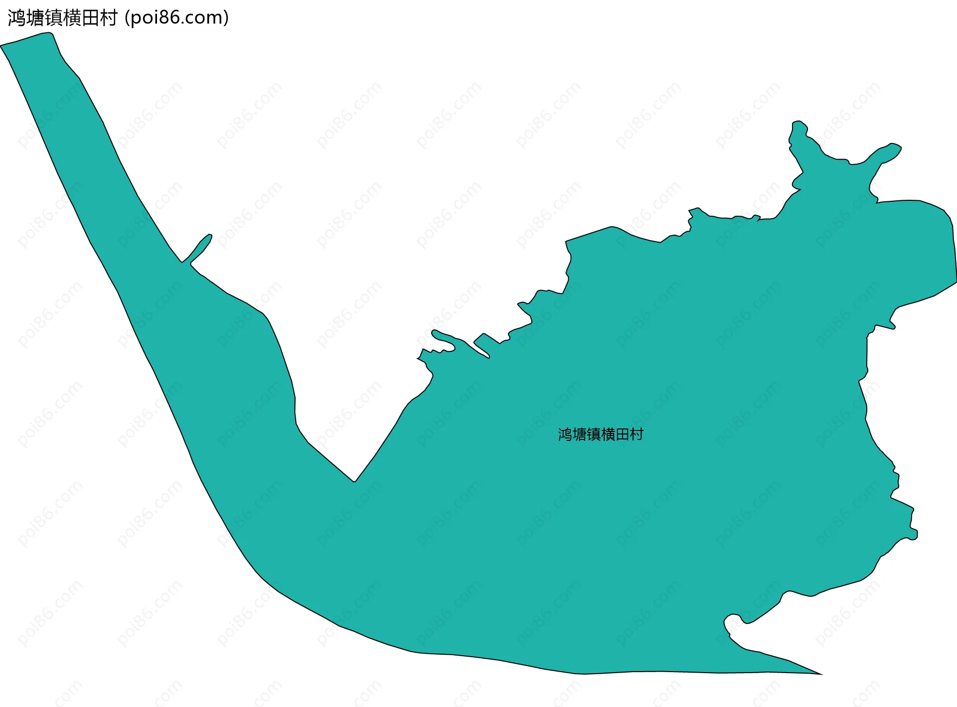 鸿塘镇横田村边界地图