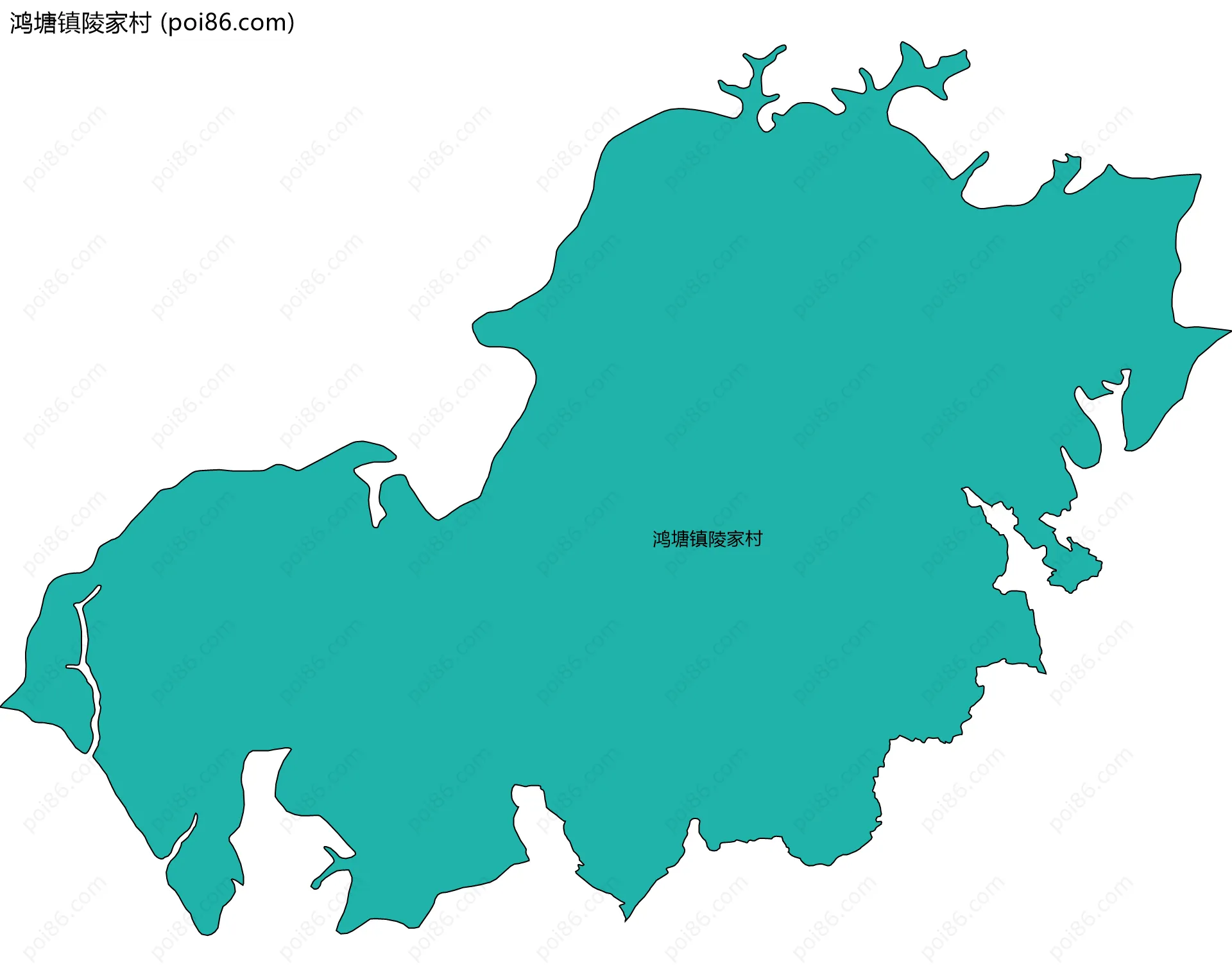 鸿塘镇陵家村边界地图
